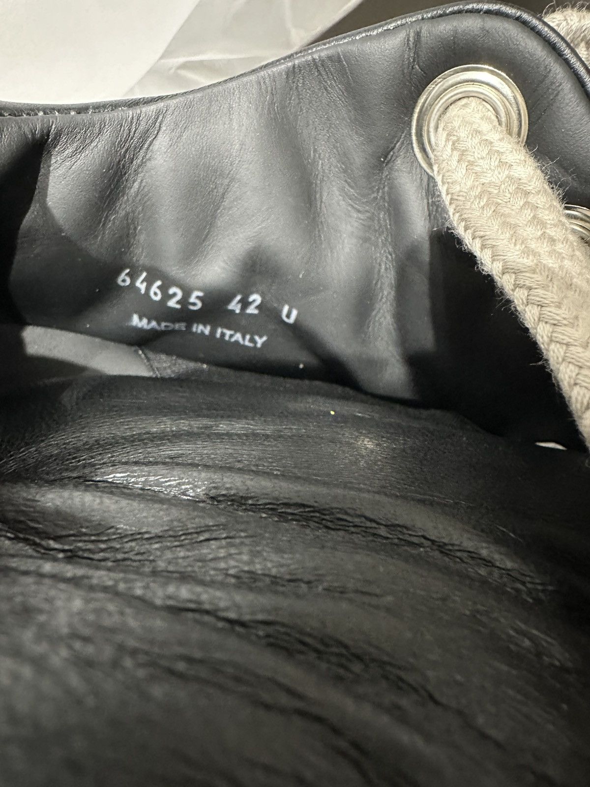 Rick Owens RICK OWENS - Jumbo Lace Low Black Milk Size US 9 / EU 42 - 7 Thumbnail