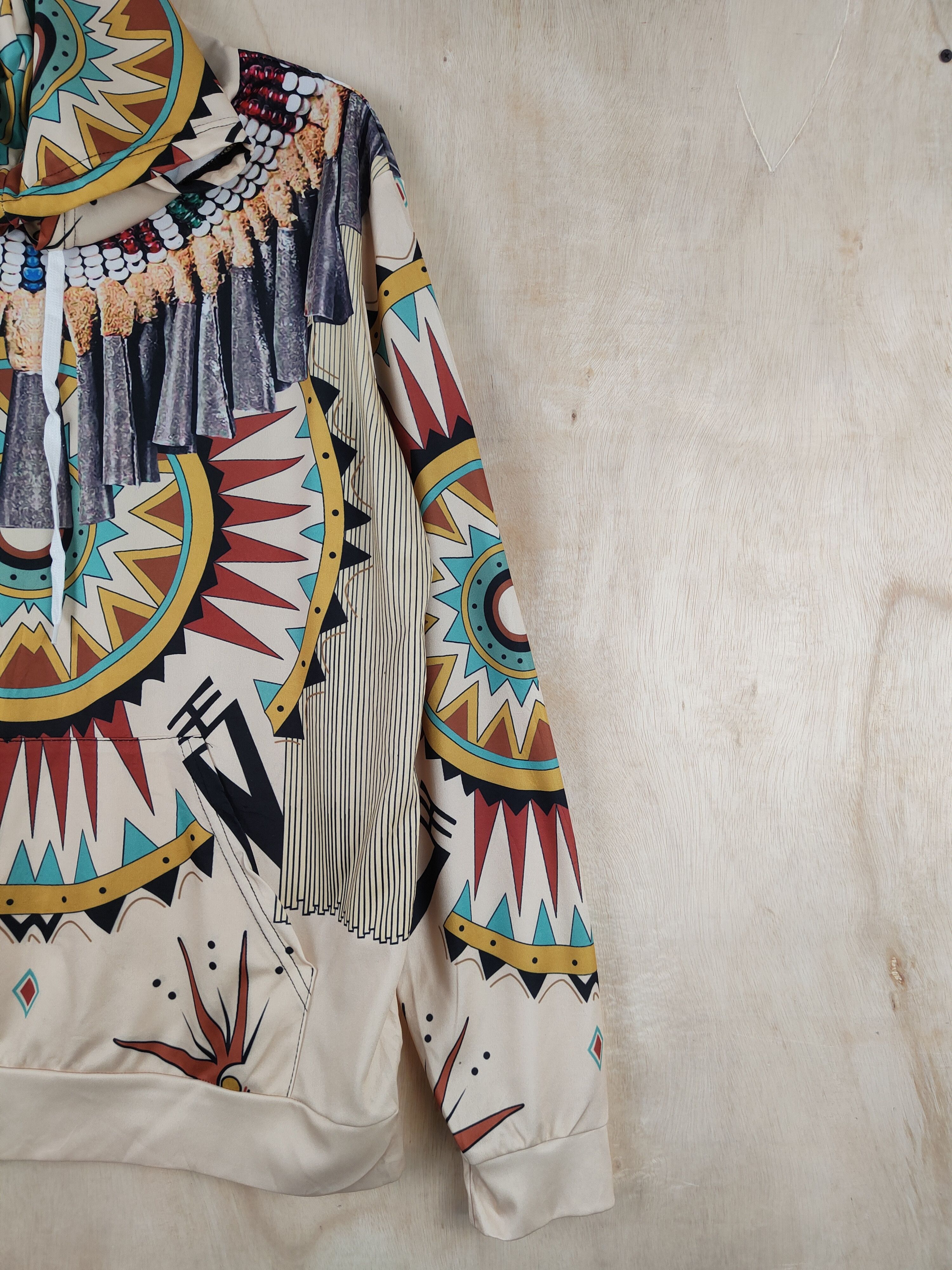Japanese Brand Japan printed navajo art Hoodie thin Sweatshirts #S2479 Size US L / EU 52-54 / 3 - 6 Thumbnail
