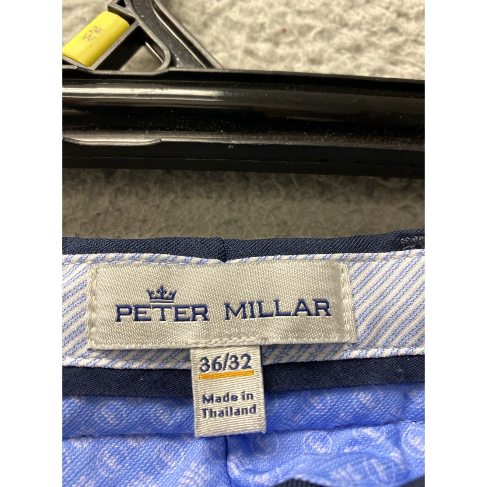 Peter Millar PETER MILLAR Mens Pants Golf 36 X 29 Signature Sateen Navy Flat Front 5-Pocket Inseam 29 Size US 36 / EU 52 - 3 Thumbnail