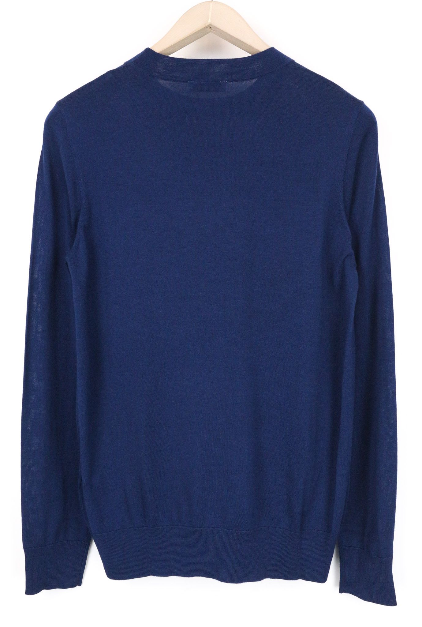 Sandro XS Navy Blue Tight Knit Wool Crew Neck Jumper 74574 Size US XS / EU 42 / 0 - 2 Thumbnail