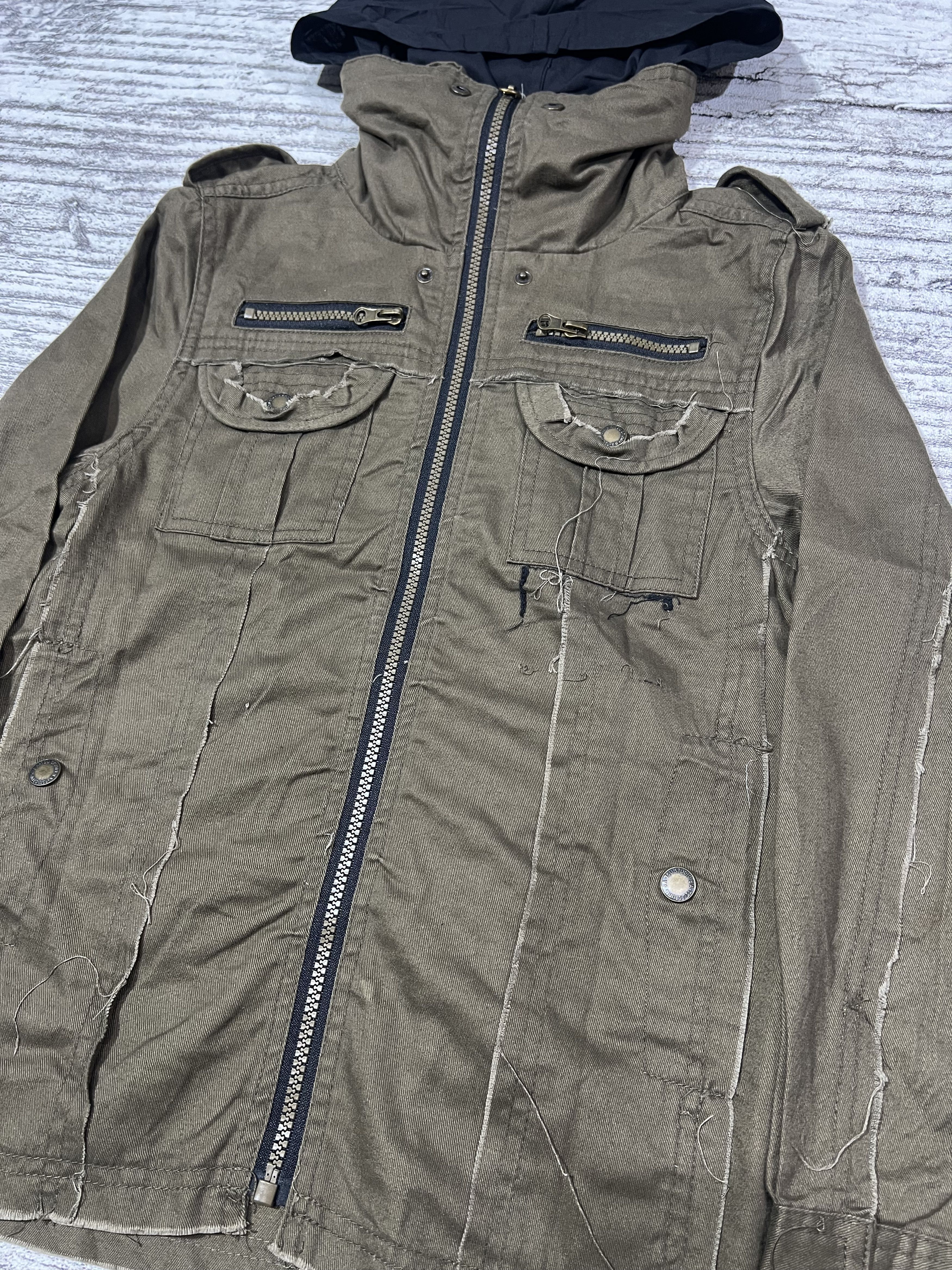 Japanese Brand 2000s Archival Batsu Poem Bono Distress Hodded y2k Lgb Ifsix Size US XS / EU 42 / 0 - 6 Thumbnail