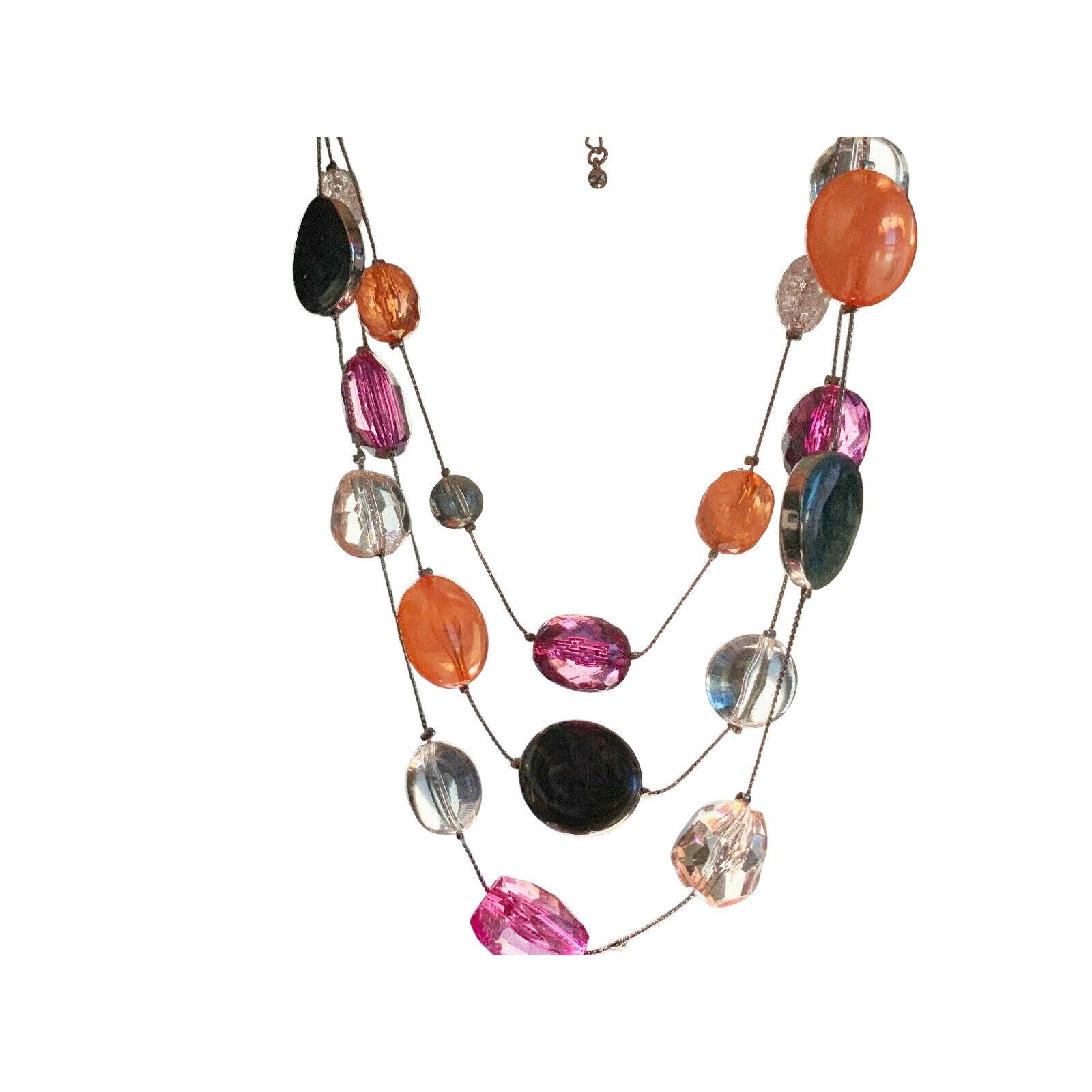 Other Pair of Pink & Coral Colorful Bead Necklaces (17" & 36") for Size ONE SIZE - 5 Thumbnail