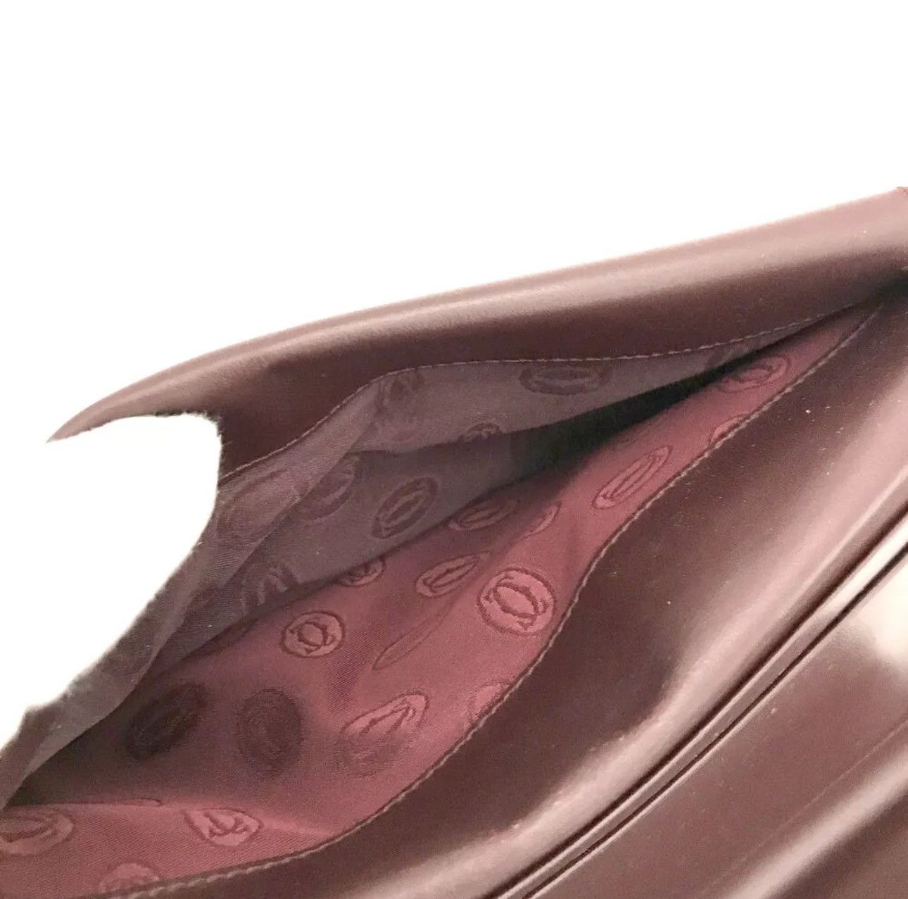 Cartier Vintage Cartier Leather Trifold Wallet Bordeaux Size ONE SIZE - 6 Thumbnail