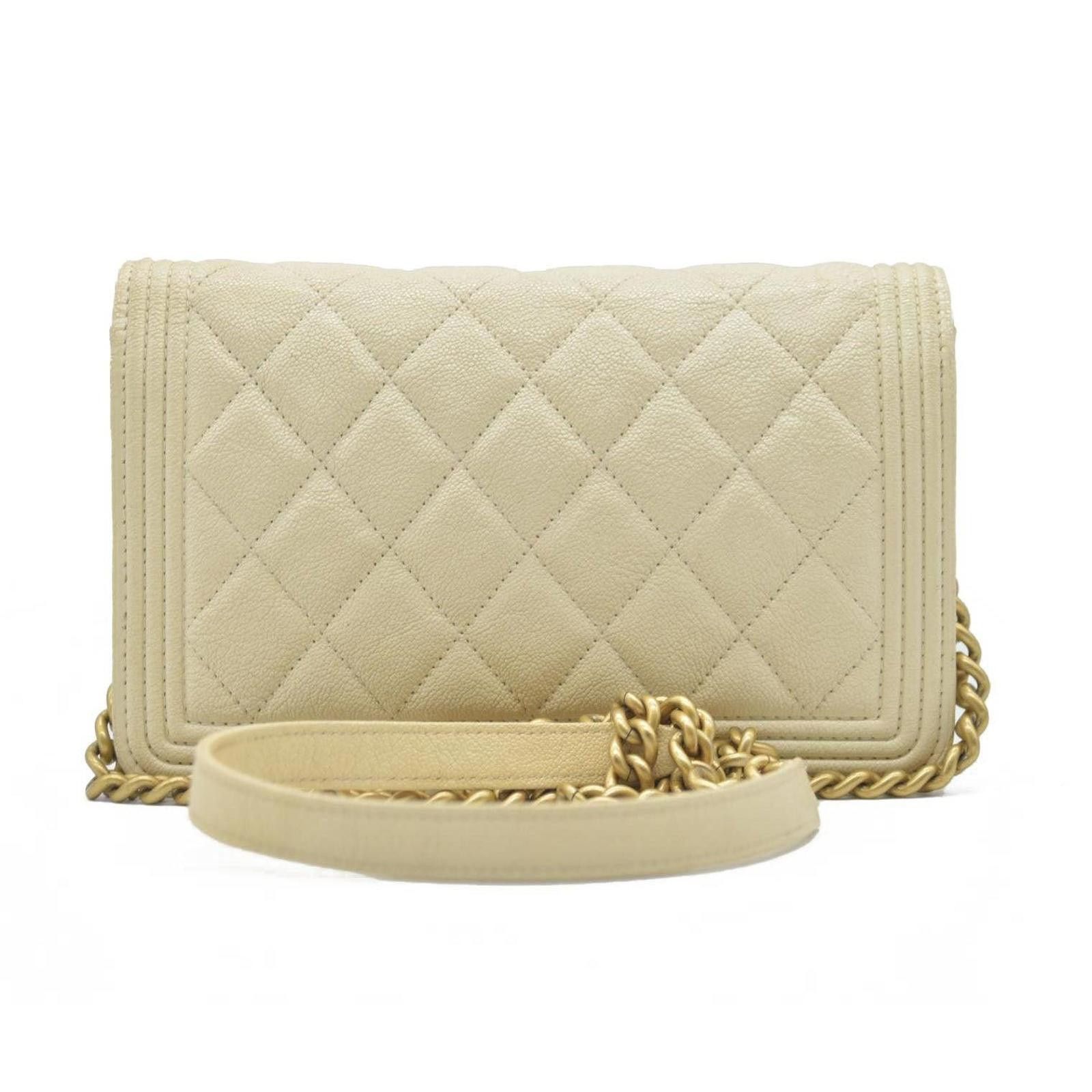 Chanel $3425 Chanel Caviar Quilted Boy Wallet On Chain WOC White Size ONE SIZE - 10 Thumbnail