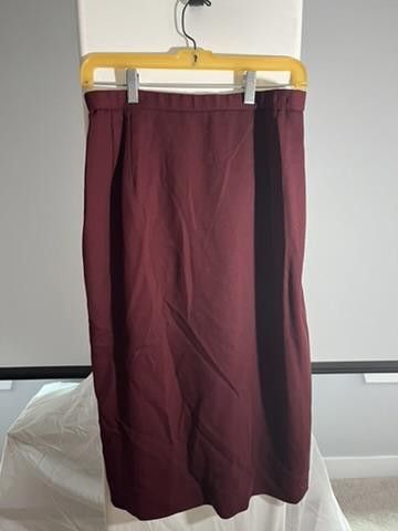 Pendleton Pendleton Women's Burgundy Skirt - Size 10 Size 32" / US 10 / IT 46 - 3 Thumbnail