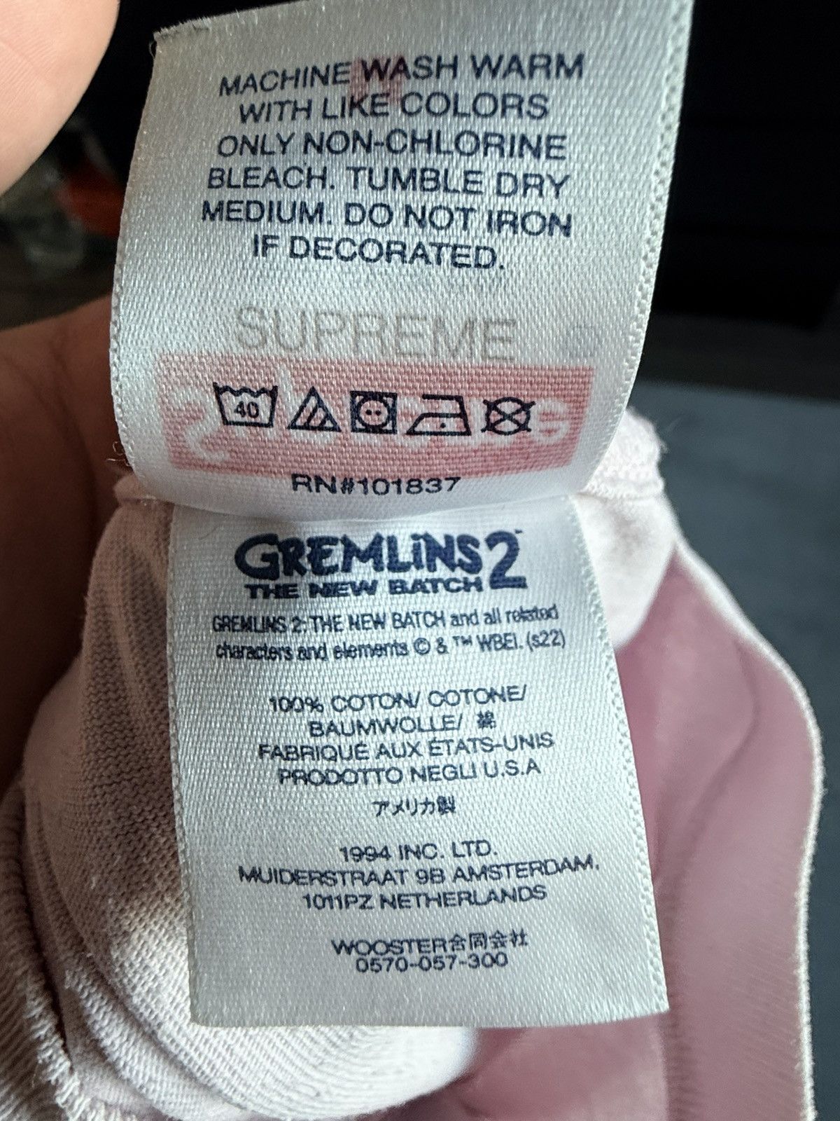 Supreme Supreme Greta Tee Light Pink Goonies 2 Size M Size US M / EU 48-50 / 2 - 4 Thumbnail