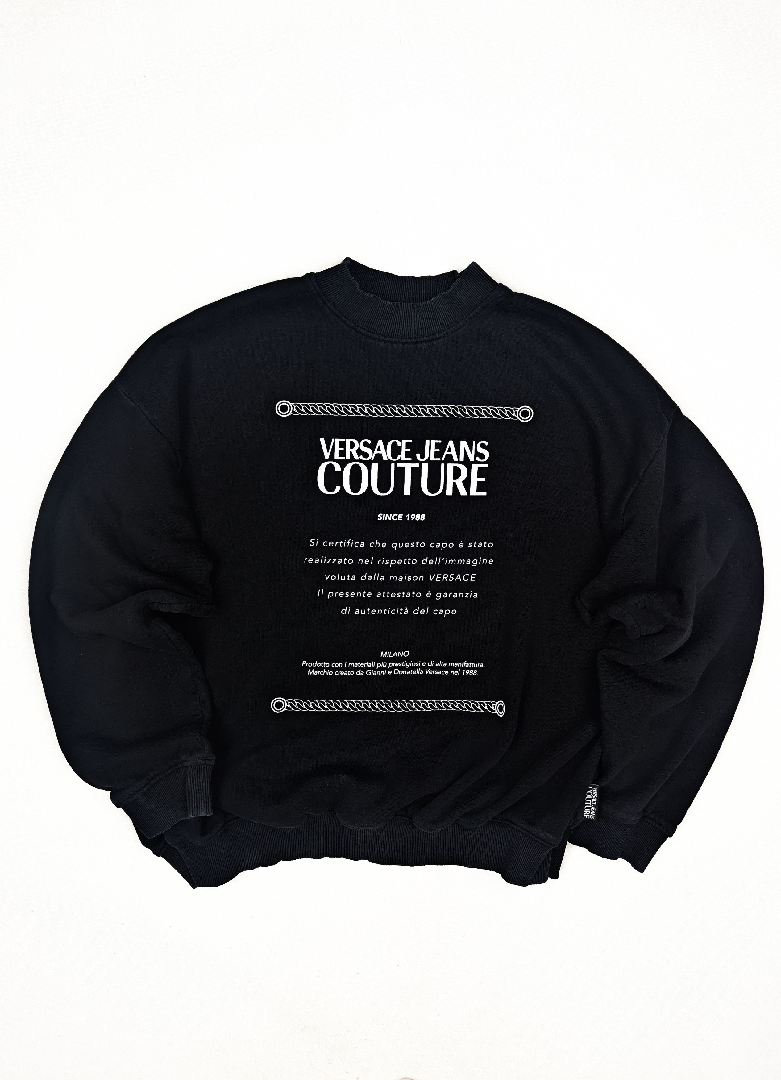 Versace Jeans Couture Versace Jeans Couture black sweatshirt L Size US L / EU 52-54 / 3 - 1 Thumbnail