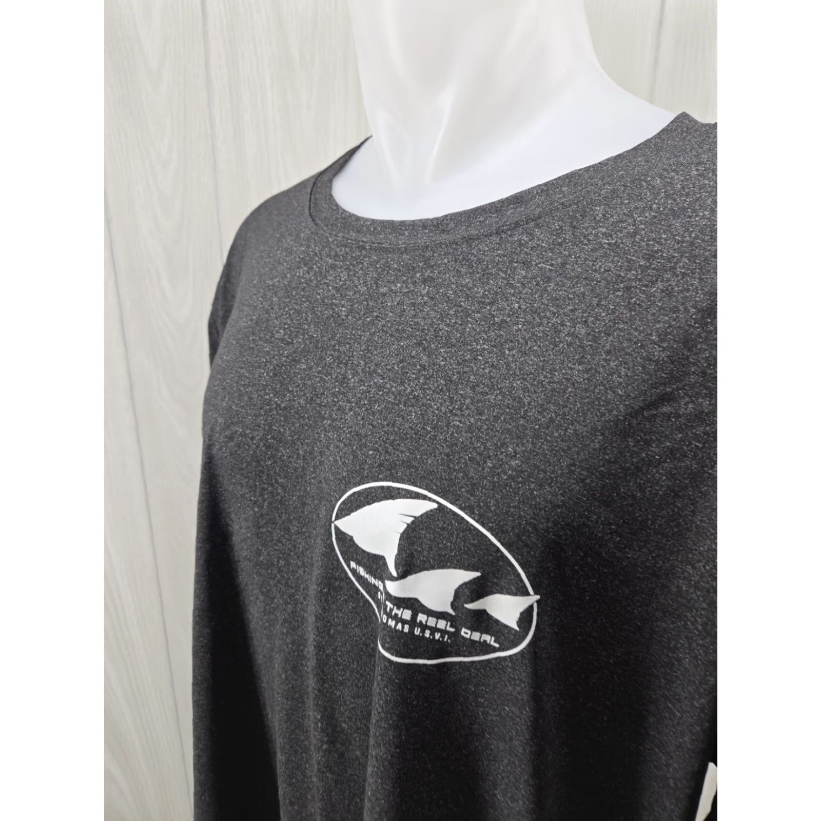 Vintage Spicy Tuna Shirt Men 2XL Gray St. Thomas USVI Performance Fishing Long Sleeve Shirt Pullover Beach Outdoor UV Protection Size US XXL / EU 58 / 5 - 5 Thumbnail
