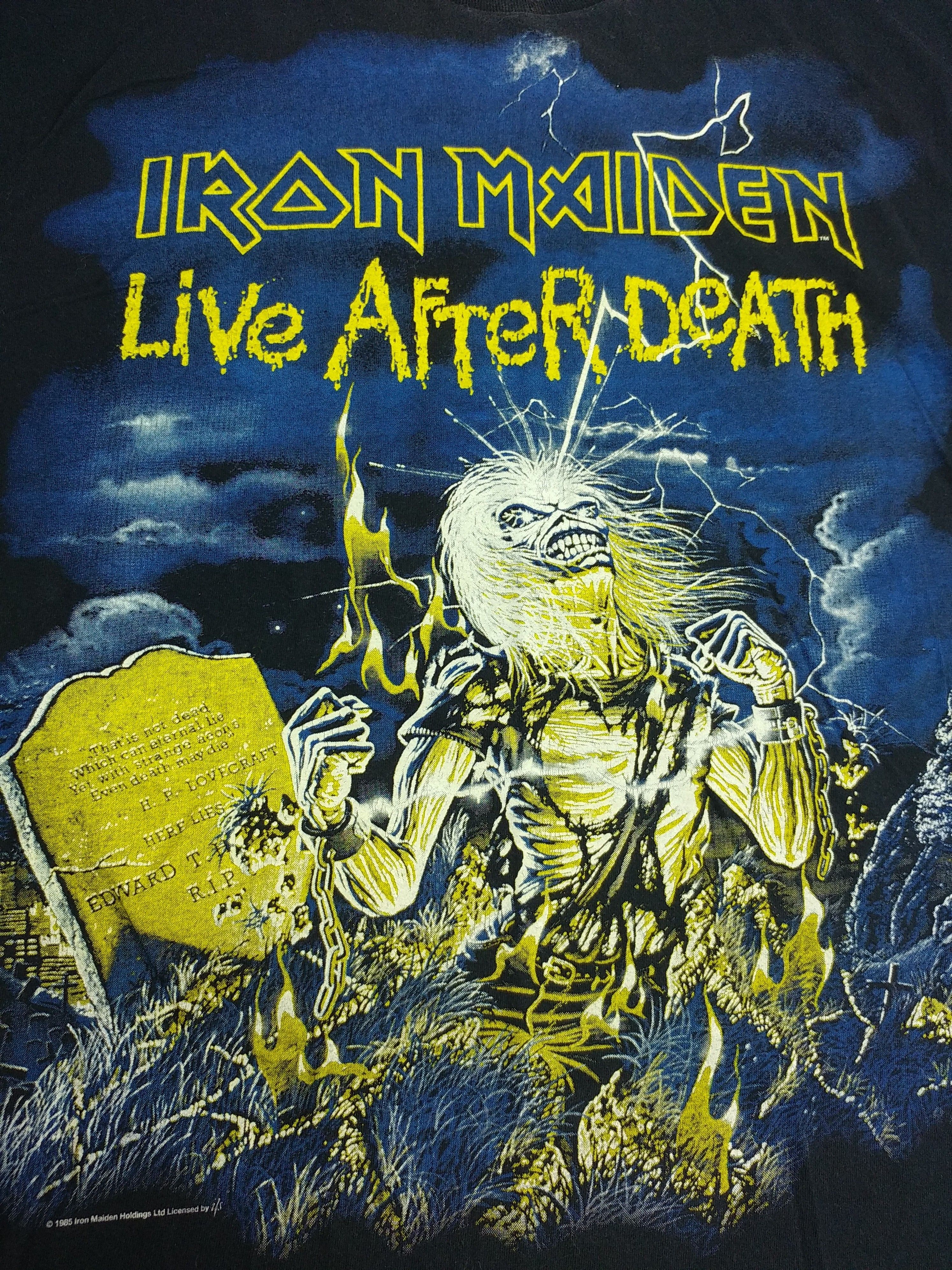 Vintage Vintage Iron Maiden T-Shirt 1985 Live After Death Tour, XL Size US XL / EU 56 / 4 - 11 Thumbnail