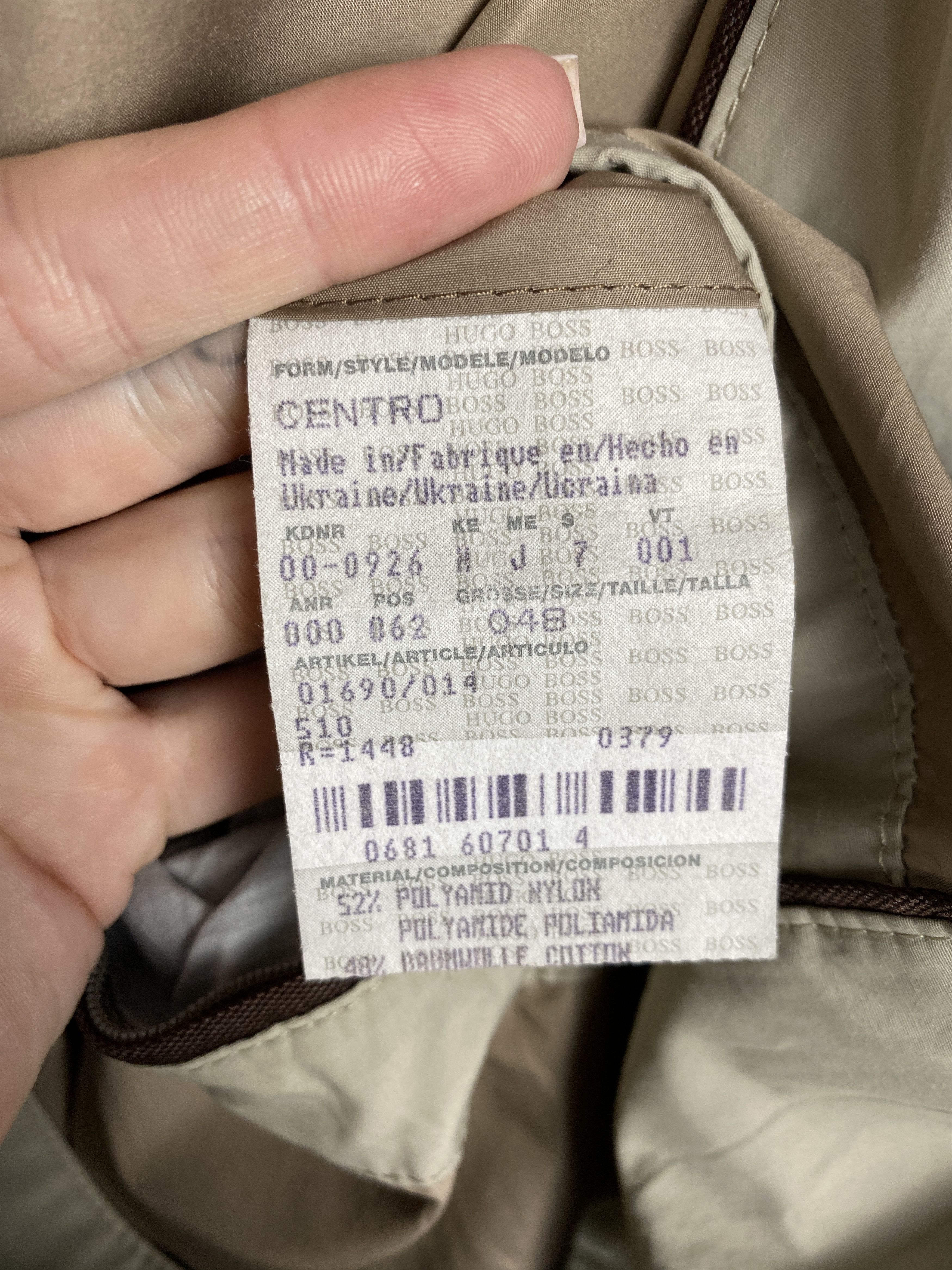 Hugo Boss × Vintage Hugo Boss Vintage Mens Nylon Trench Coat Jacket Size US L / EU 52-54 / 3 - 5 Thumbnail