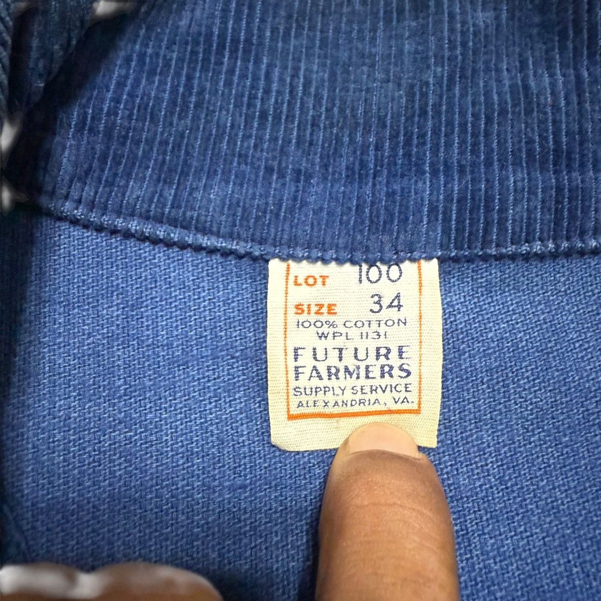 Vintage Vtg 60s FFA Louisiana Haughton Talon Zipper Corduroy Jacket Size US XS / EU 42 / 0 - 14 Thumbnail