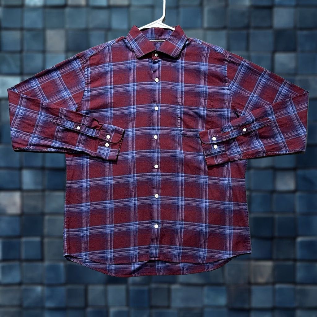 Peter Millar Peter Millar Shirt Mens Large Red Fitzwilliam Autumn Plaid Cotton Button-Up Size US L / EU 52-54 / 3 - 1 Thumbnail