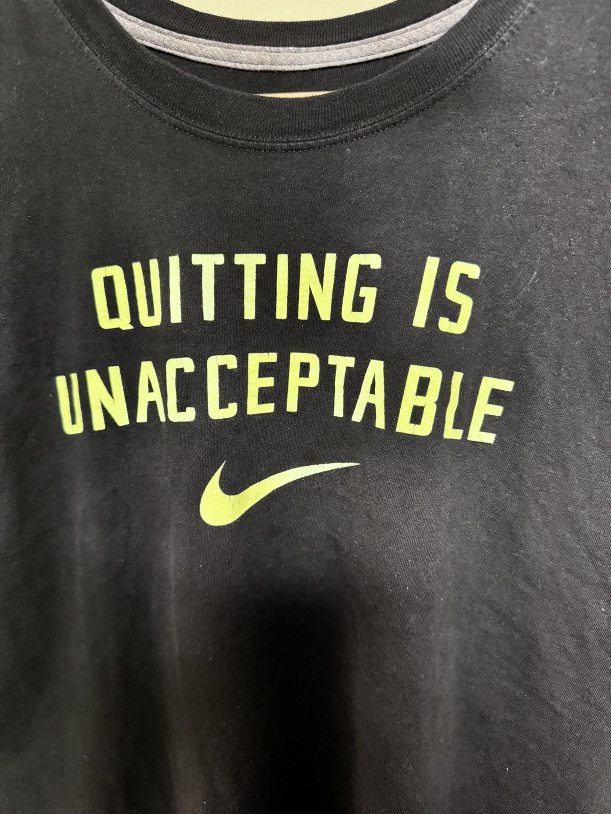 Nike × Vintage Nike Quitting Is Unacceptable Tee Size US L / EU 52-54 / 3 - 3 Thumbnail