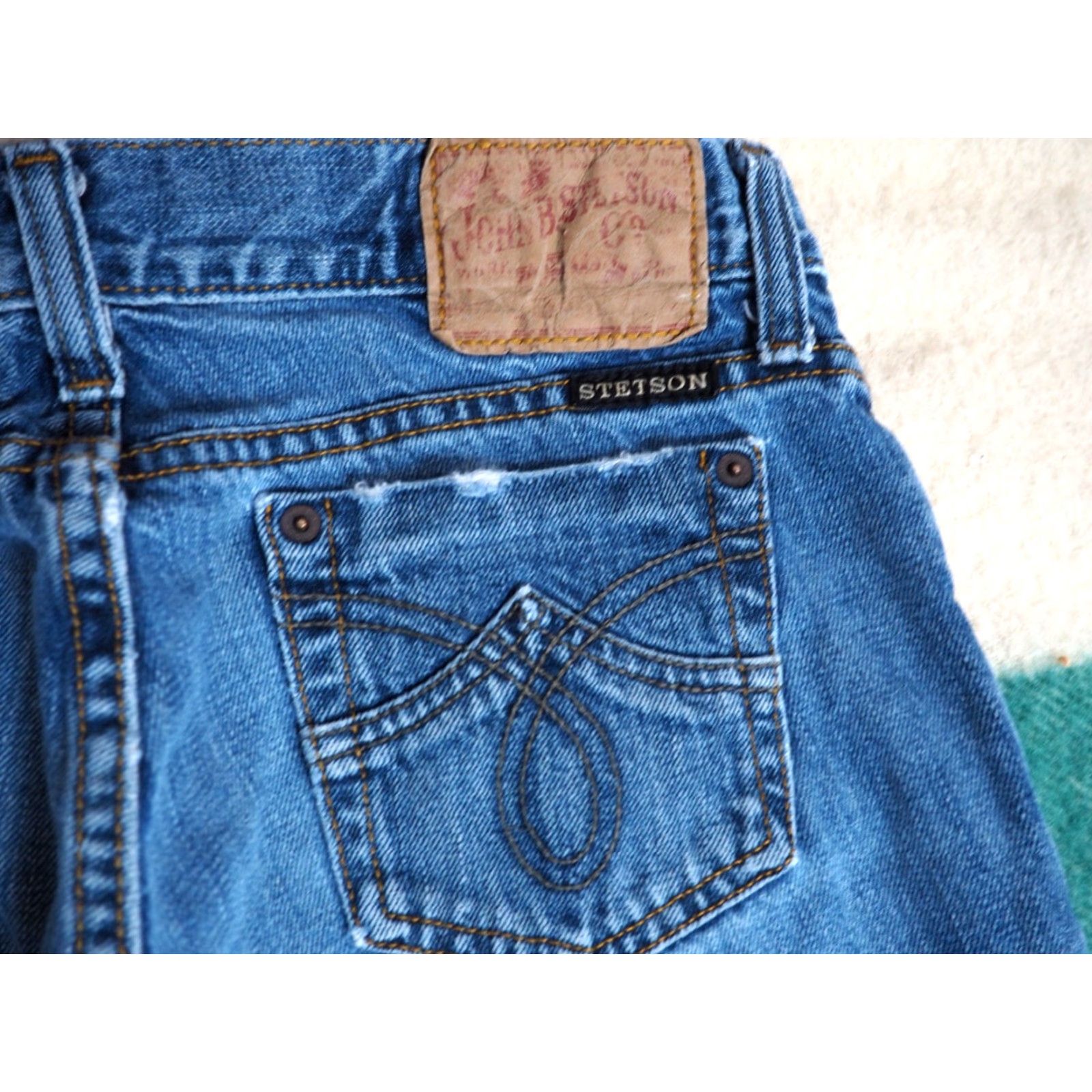 Stetson VINTAGE Stetson Jeans Bootcut Womens 30x32 Blue Denim Low Rise 90s 30 32 Pockets Size 30" / US 8 / IT 44 - 6 Thumbnail