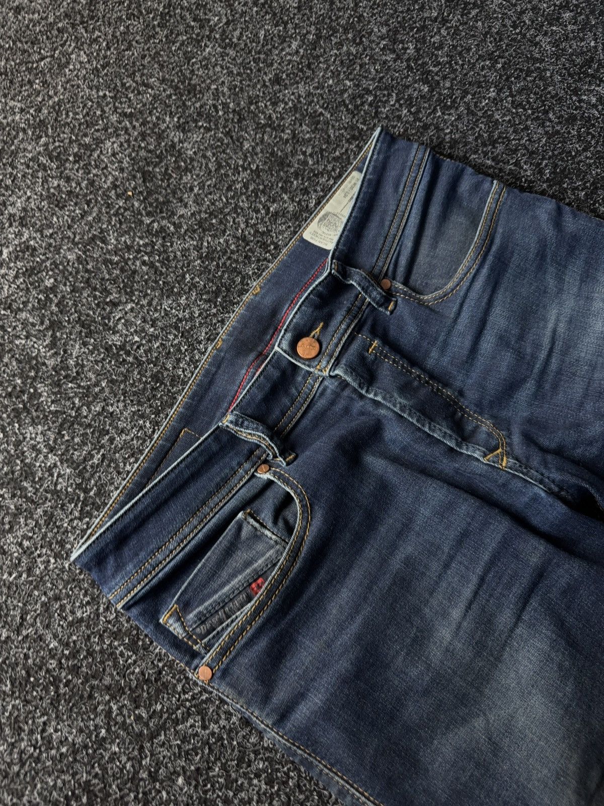 Diesel Designer Dirty Diesel Sleenker Skinny Jeans Blue Wash W30 Size 30" / US 8 / IT 44 - 9 Thumbnail