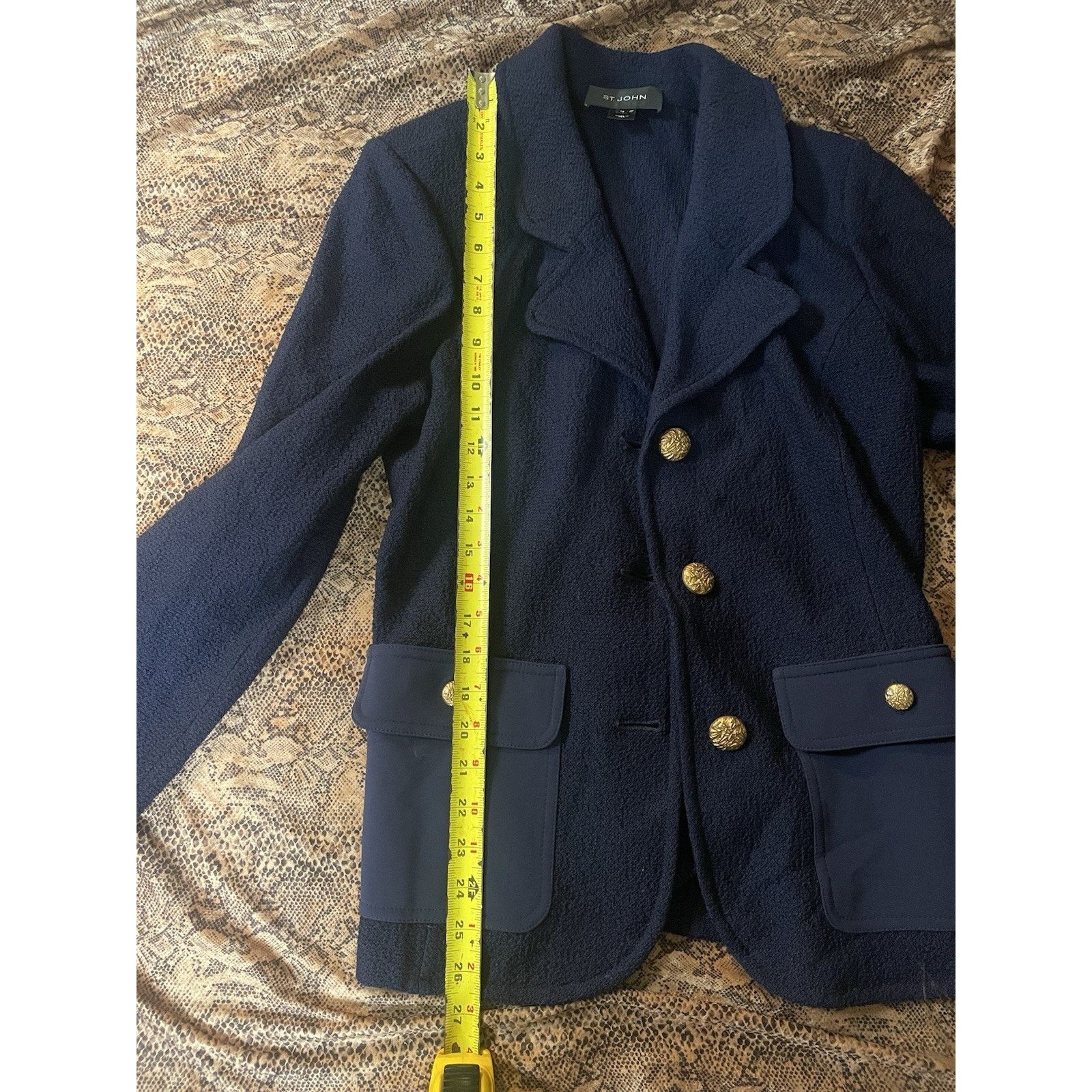 St. John St John Nautical Santana Knit Jacket Navy 12 Gold Buttons Size XL / US 12-14 / IT 48-50 - 4 Thumbnail