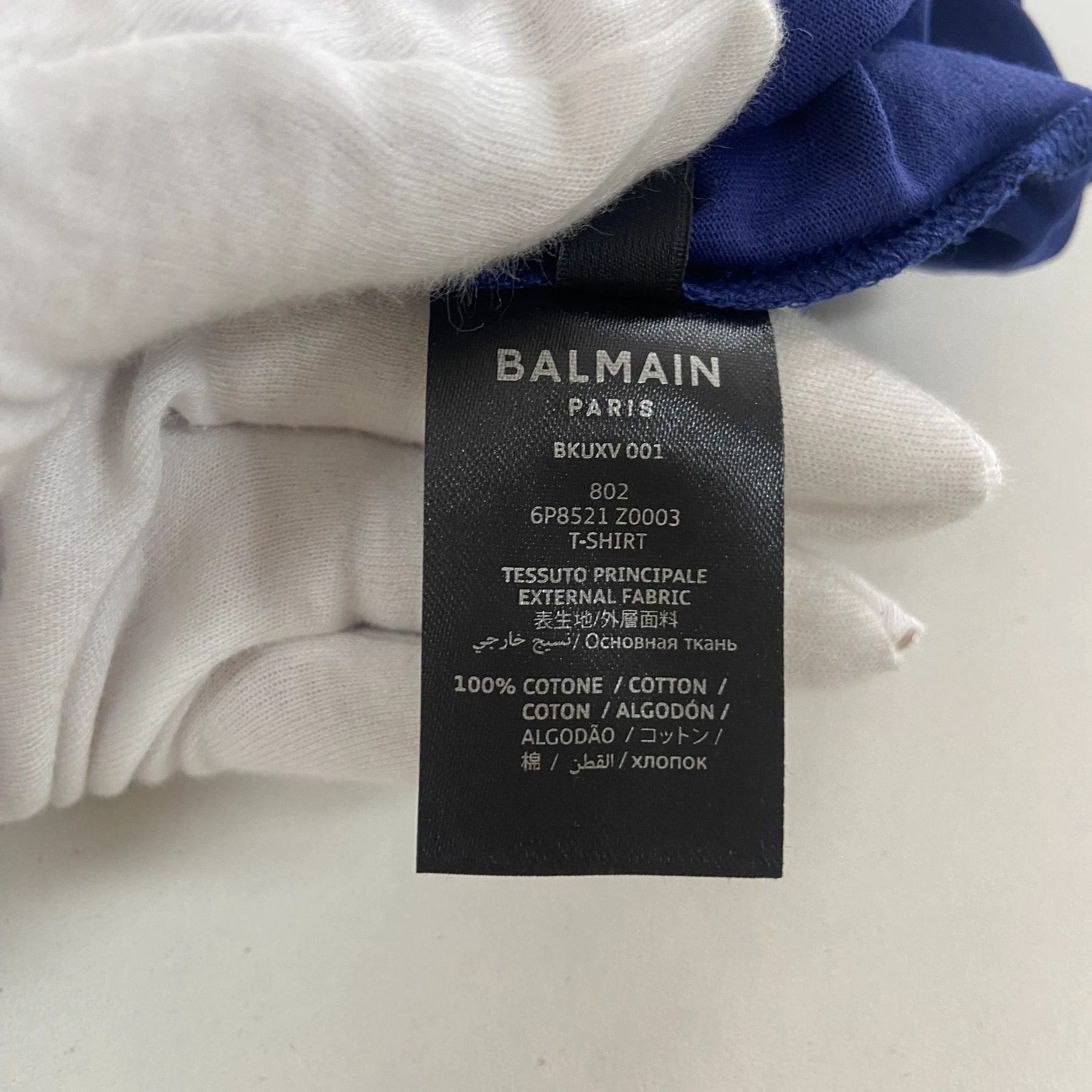 Balmain Balmain blue logo T-shirt 14A Size US XS / EU 42 / 0 - 7 Thumbnail