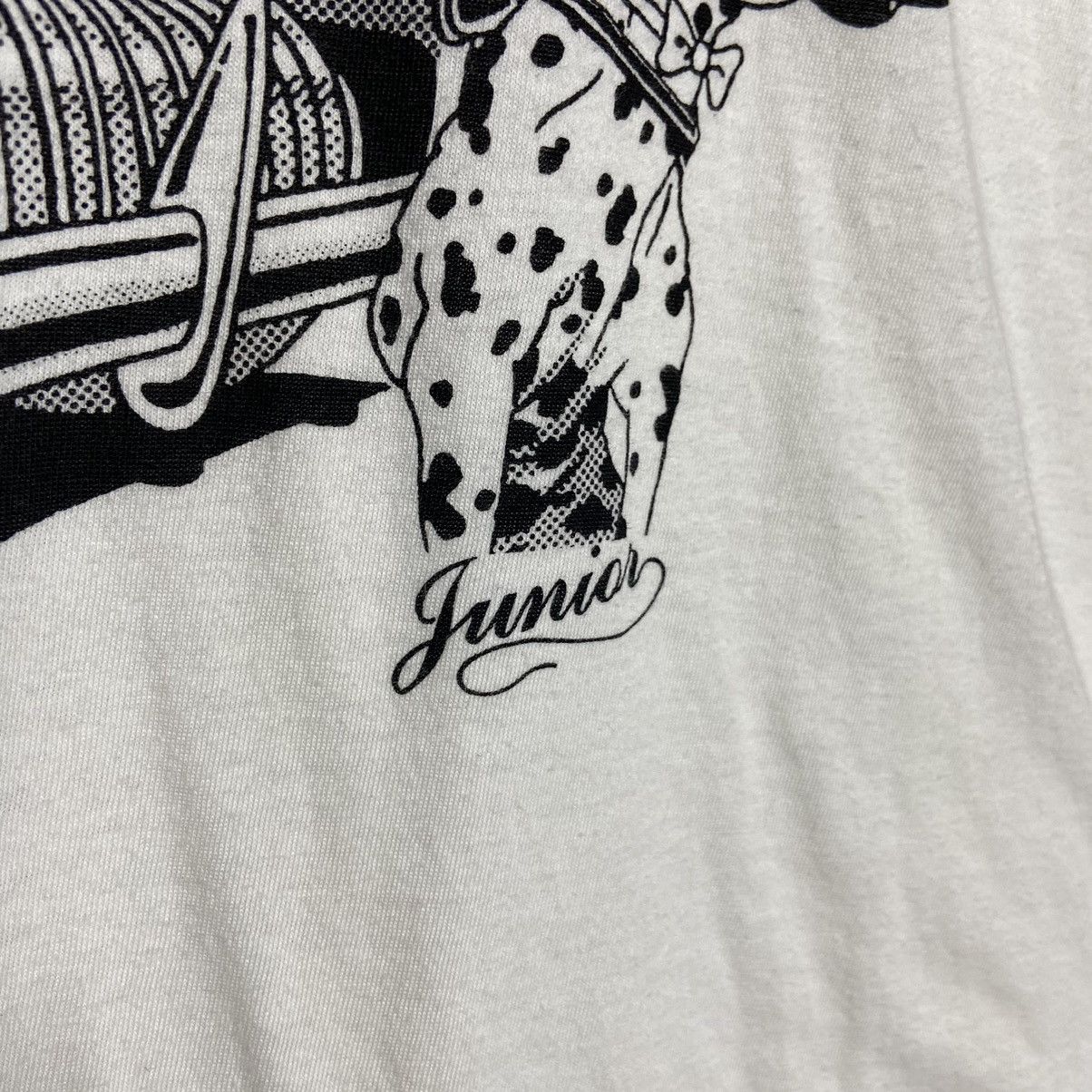 Jean Paul Gaultier × Vintage Vintage 80s Junior Gaultier Lady And Dalmatian Graphic Tee Size US L / EU 52-54 / 3 - 4 Thumbnail