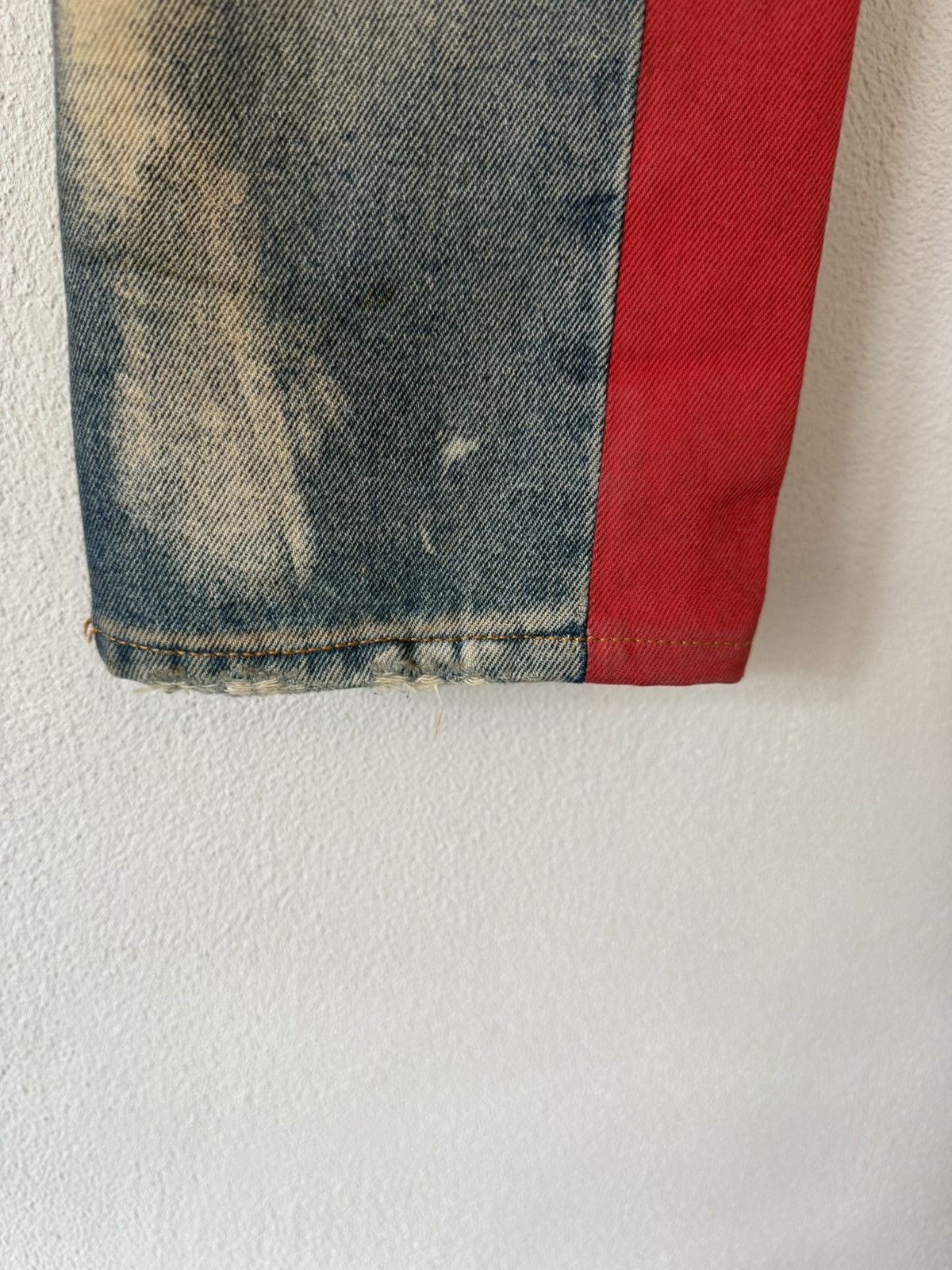 Off-White Bleached Side Stripe Jeans with Rope Belt Size US 31 - 15 Thumbnail