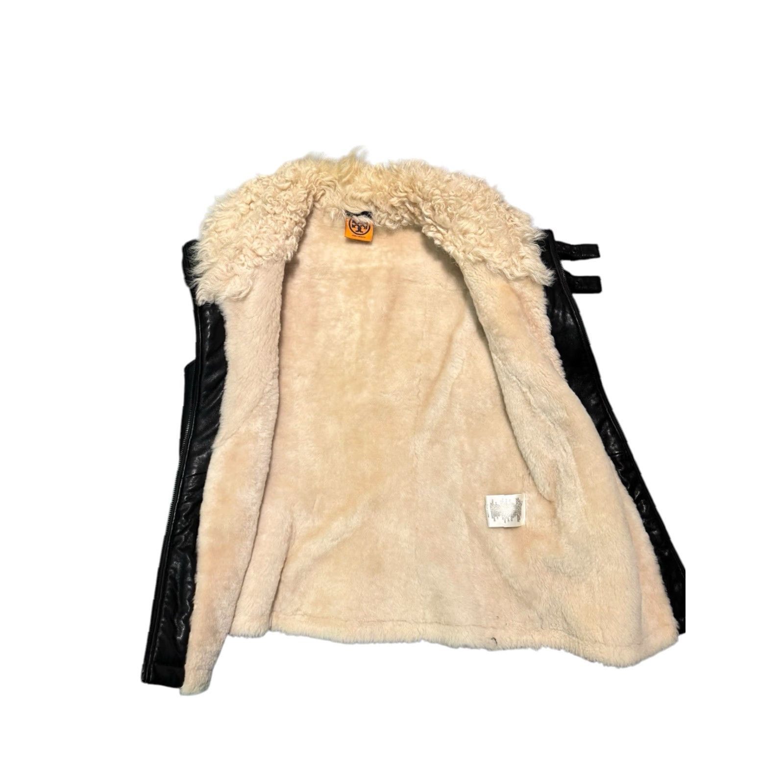 Tory Burch Tory Burch Leather Shearling Vest Full Zip Pockets Black SML Women Vest Slim Regular Size S Size S / US 4 / IT 40 - 5 Thumbnail