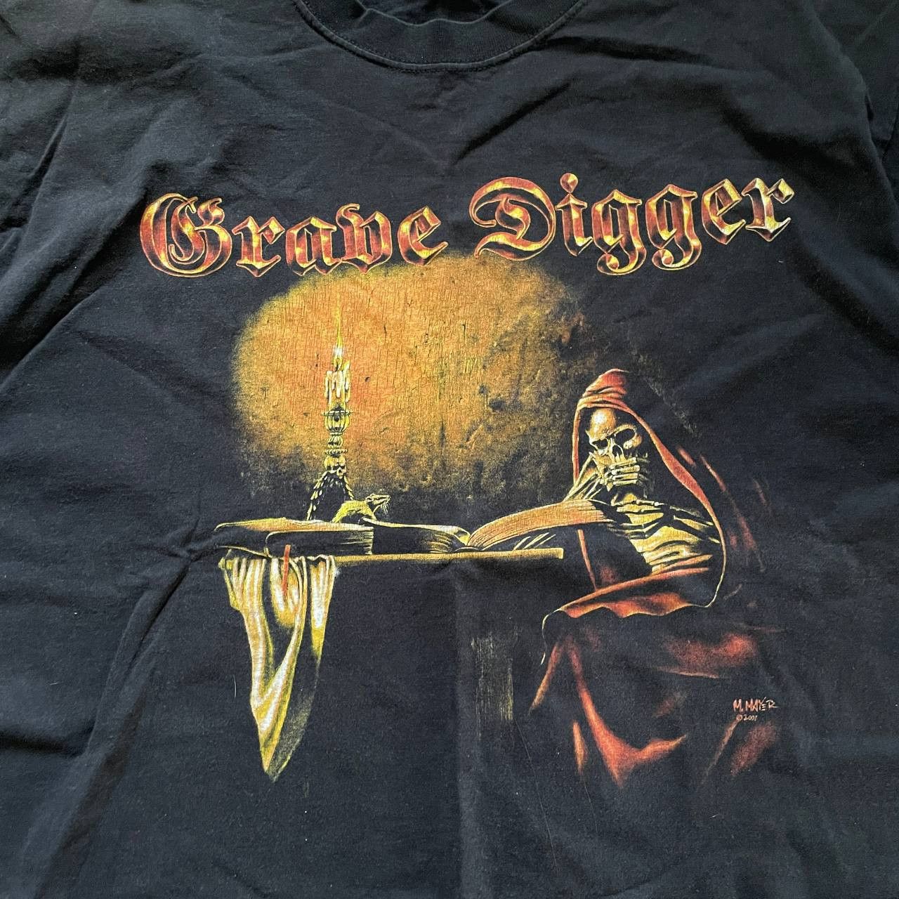 Band Tees VINTAGE Y2K GRAVE DIGGER HEAVY METAL RARE FADED BAND TEE 229 Size US XL / EU 56 / 4 - 3 Thumbnail
