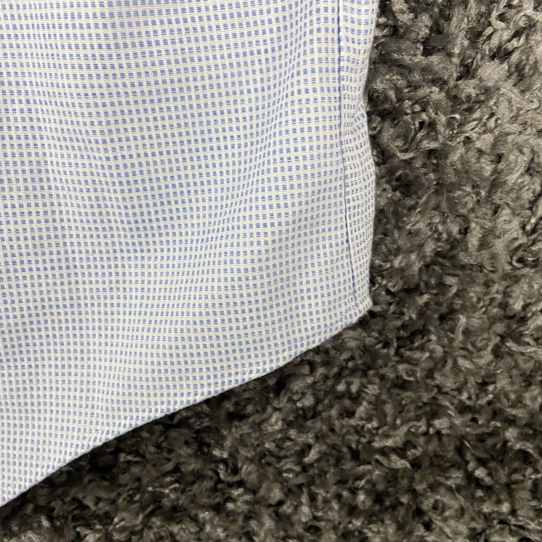 Calvin Klein CALVIN KLEIN Slim Fit Blue Long Sleeve Dress Shirt 3XL Mens Size 48R - 2 Thumbnail