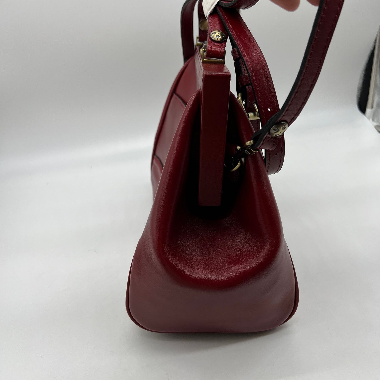 Other Patricia Nash Discovery Brianza Leather Frame Bags Ruby Red Size ONE SIZE - 10 Thumbnail