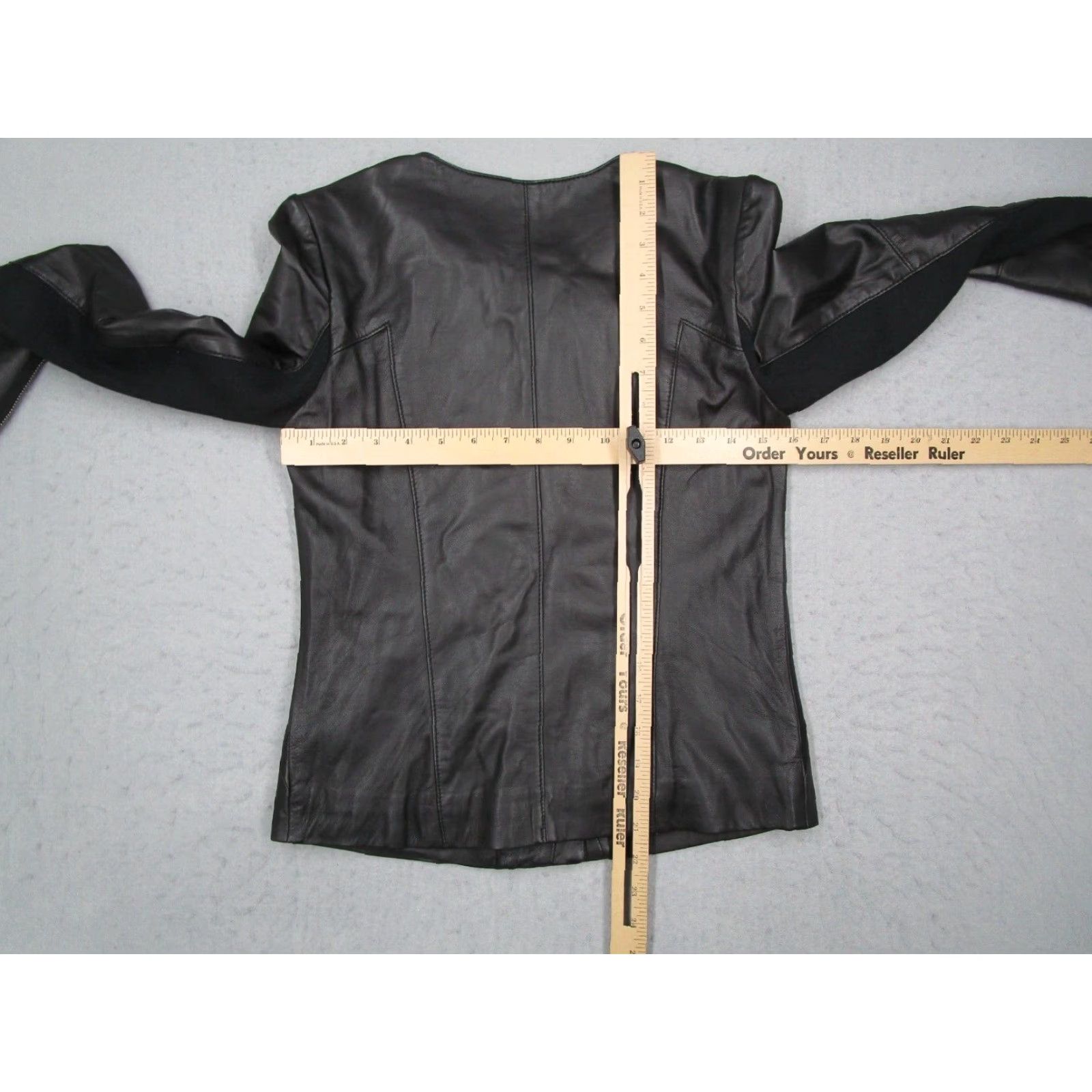Vintage Trouve Jacket Women Extra Small Brown Leather Full Zip Bomber Sleeves Zip Size XS / US 0-2 / IT 36-38 - 6 Thumbnail