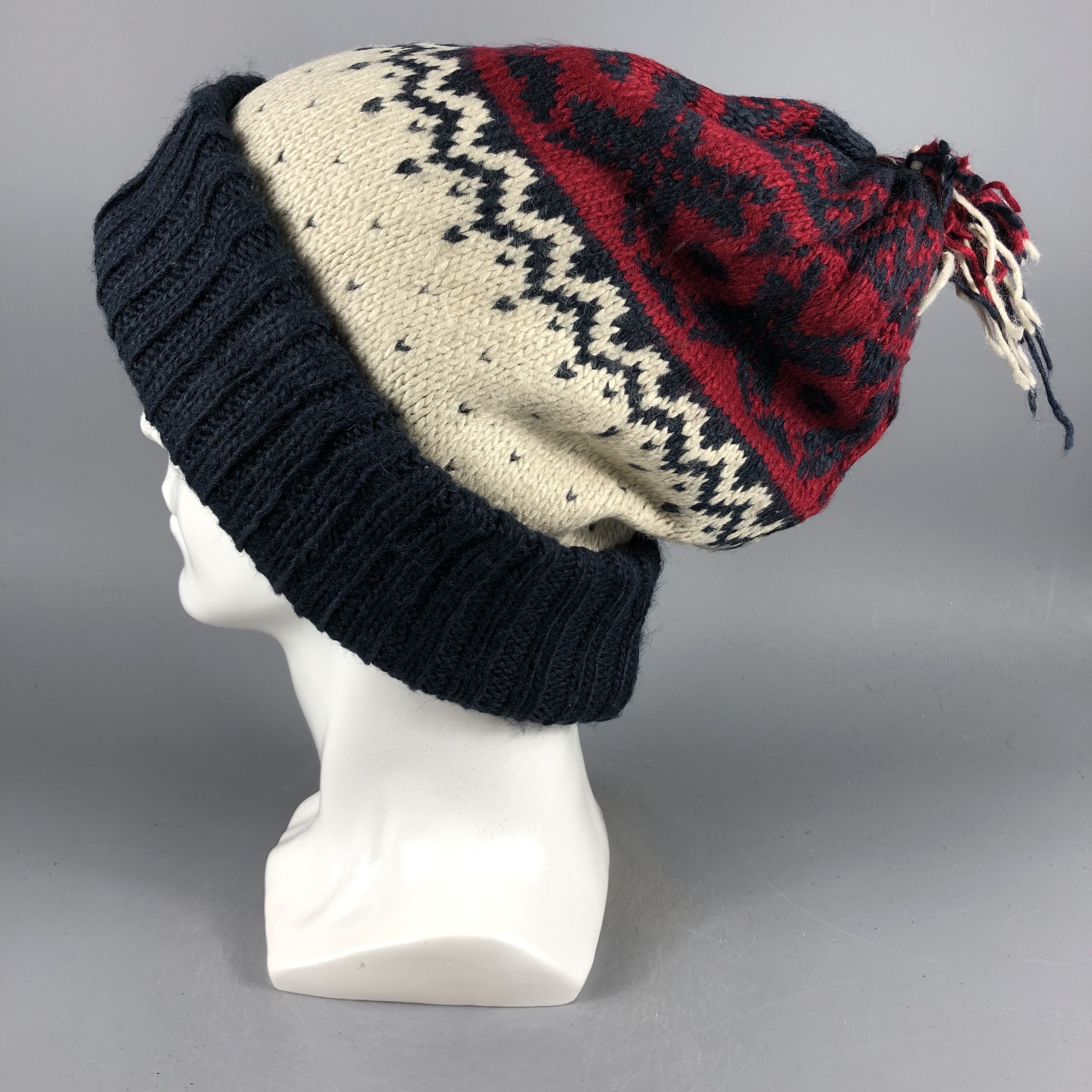 Japanese Brand × Vintage Milsa Fair Isle Beanie Snow Hat Snow Cap -D1065 Size ONE SIZE - 2 Thumbnail
