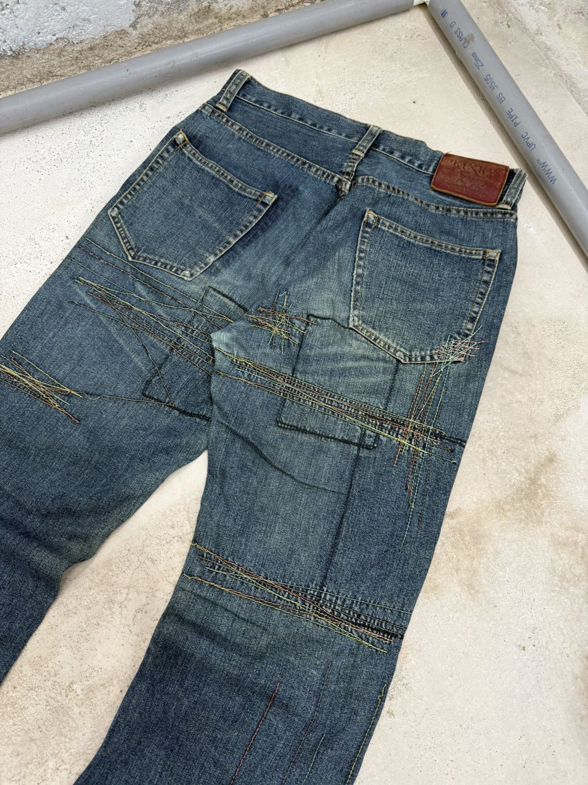 Hysteric Glamour HYSTERIC GLAMOUR Flare Heavy Stitch Boro Denim Jeans Size US 30 / EU 46 - 14 Thumbnail
