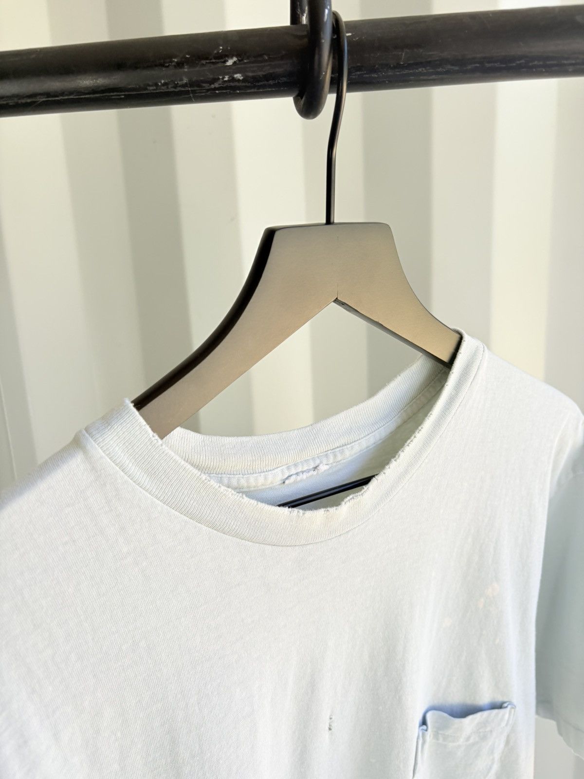 Vintage Vintage Blank Faded Shirt Distressed Boxy Fit Pocket Size US L / EU 52-54 / 3 - 4 Thumbnail