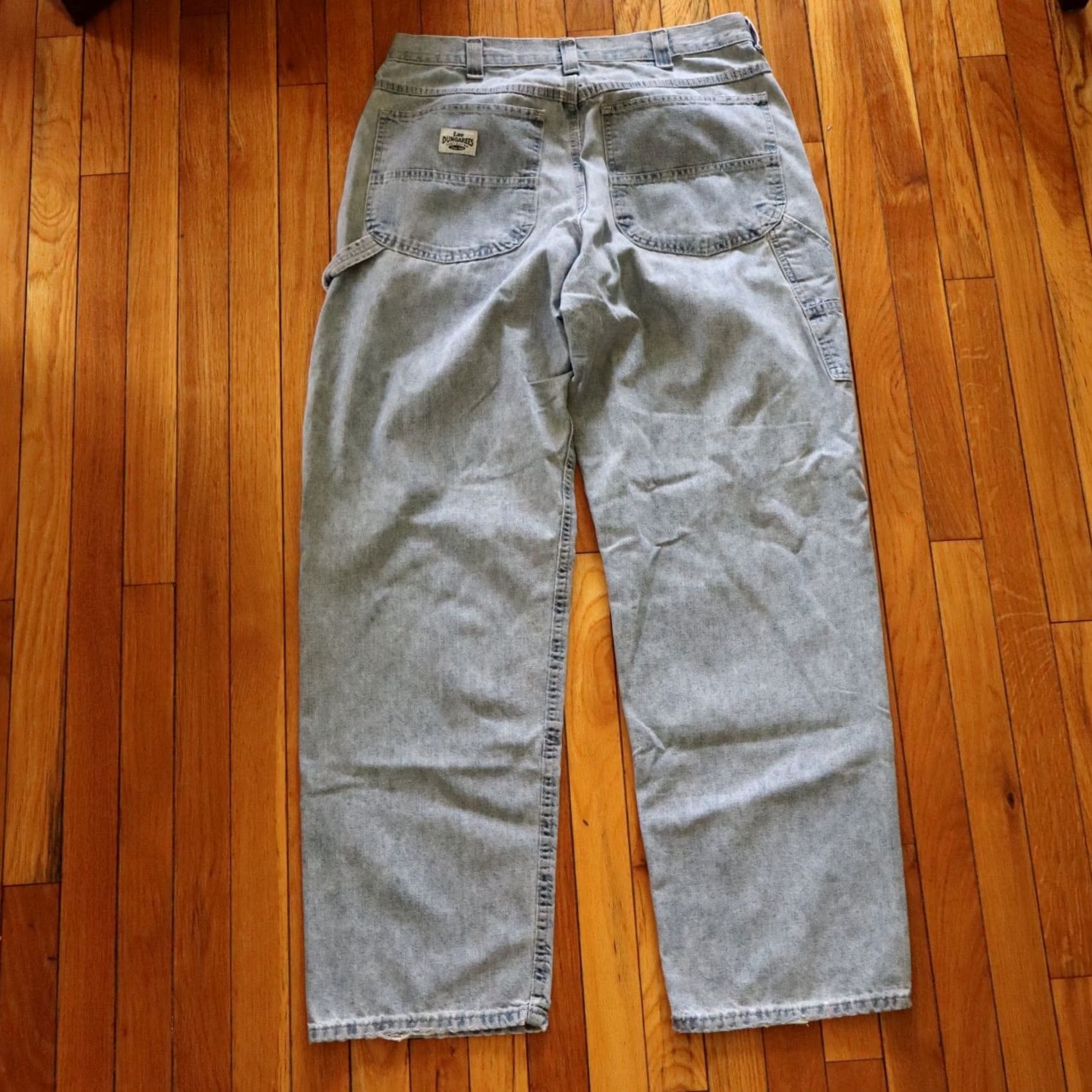 Lee VINTAGE Lee carpenter jeans 35x33 blue light wash 5-pocket denim workwear jeans Mens 70s 80s 90s Y2K baggy distressed wear-tested ready to wear Size US 35 - 2 Thumbnail