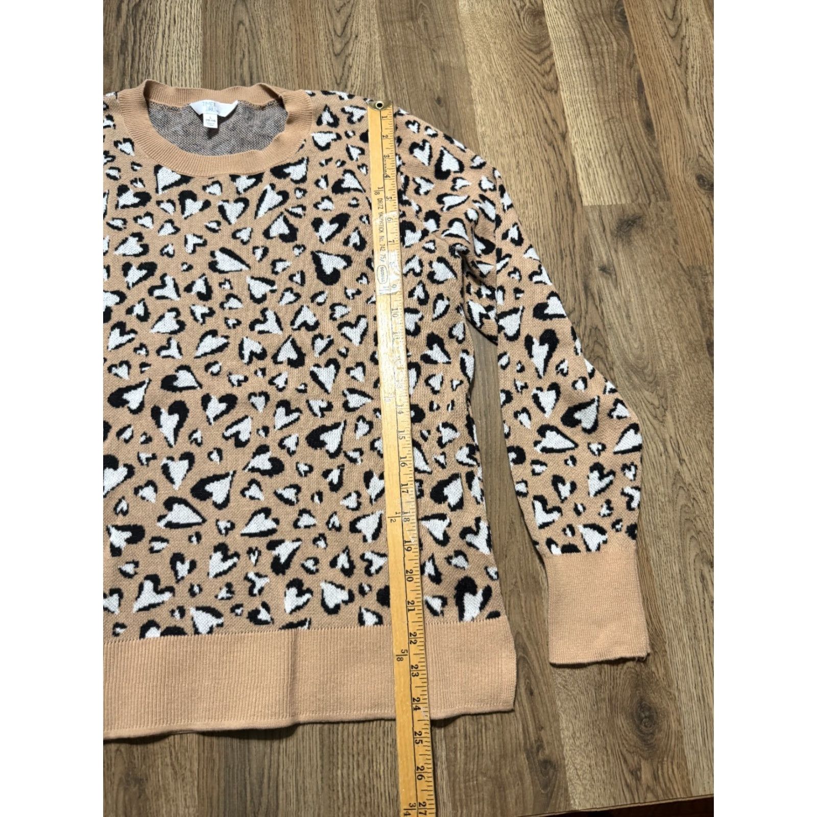 Vintage Time & Tru Sweater Women Large Brown White Black Pullover Crewneck Womens Size L / US 10 / IT 46 - 7 Thumbnail