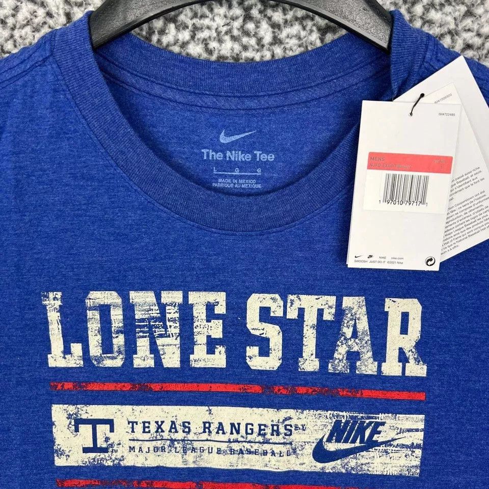 Nike Texas Rangers Shirt Men Lone Star Short Sleeve Crew Neck L Size US L / EU 52-54 / 3 - 3 Thumbnail