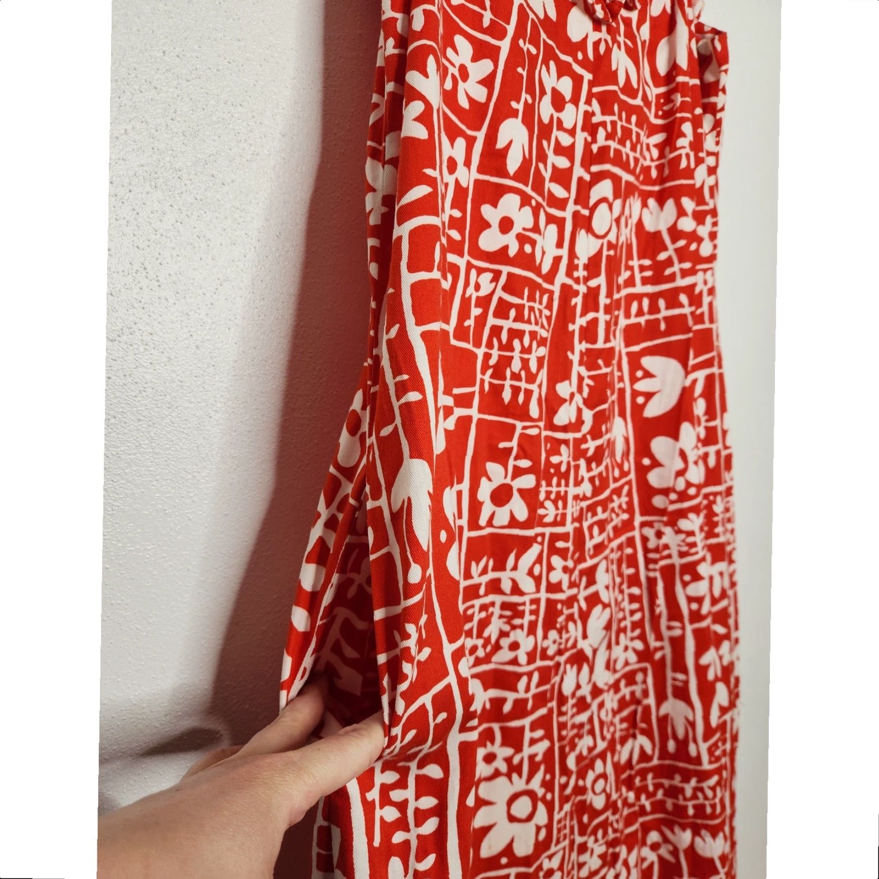 Vintage VINTAGE Andrade Dress Aloha Hawaii Maxi Red 70s Honolulu Beach Surf Sundress Women M Long Maxi Dress Womens Size M / US 6-8 / IT 42-44 - 5 Thumbnail