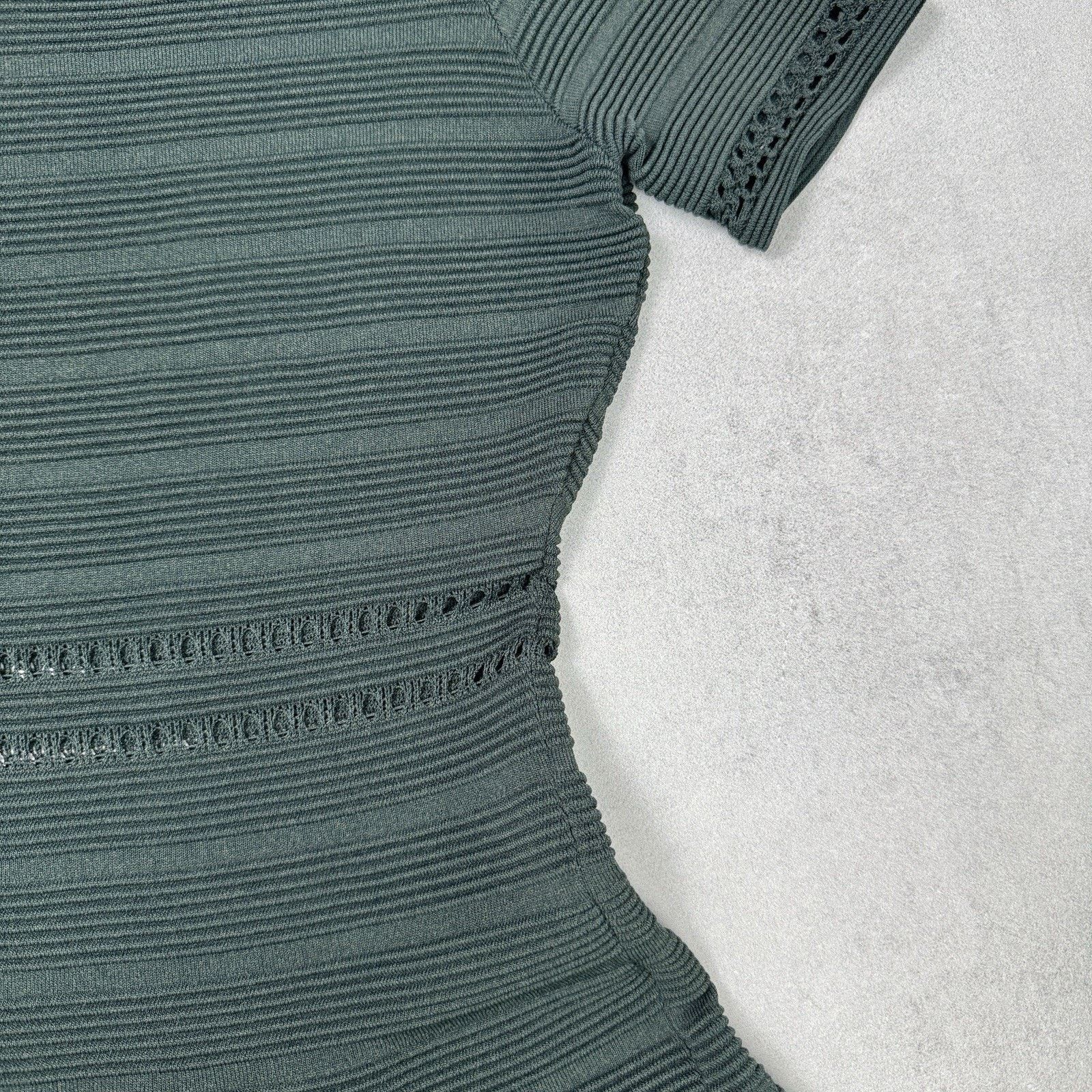 Sandro Sandro Kady A-line Dress With Eyelet Detail Size Green Mini Size XS / US 0-2 / IT 36-38 - 5 Thumbnail