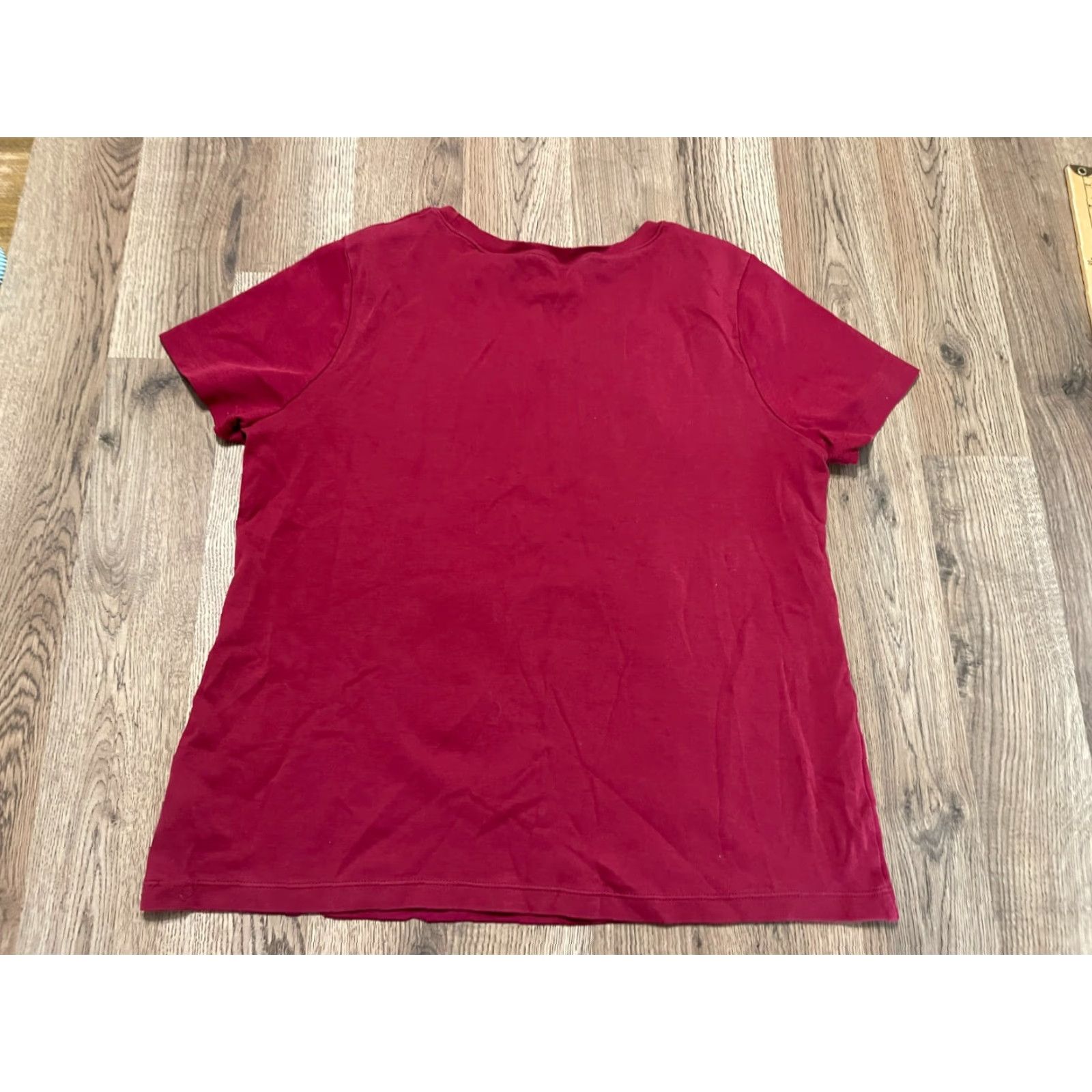 Vintage White Stag Shirt Womens Large Red Flowers Size L / US 10 / IT 46 - 2 Thumbnail