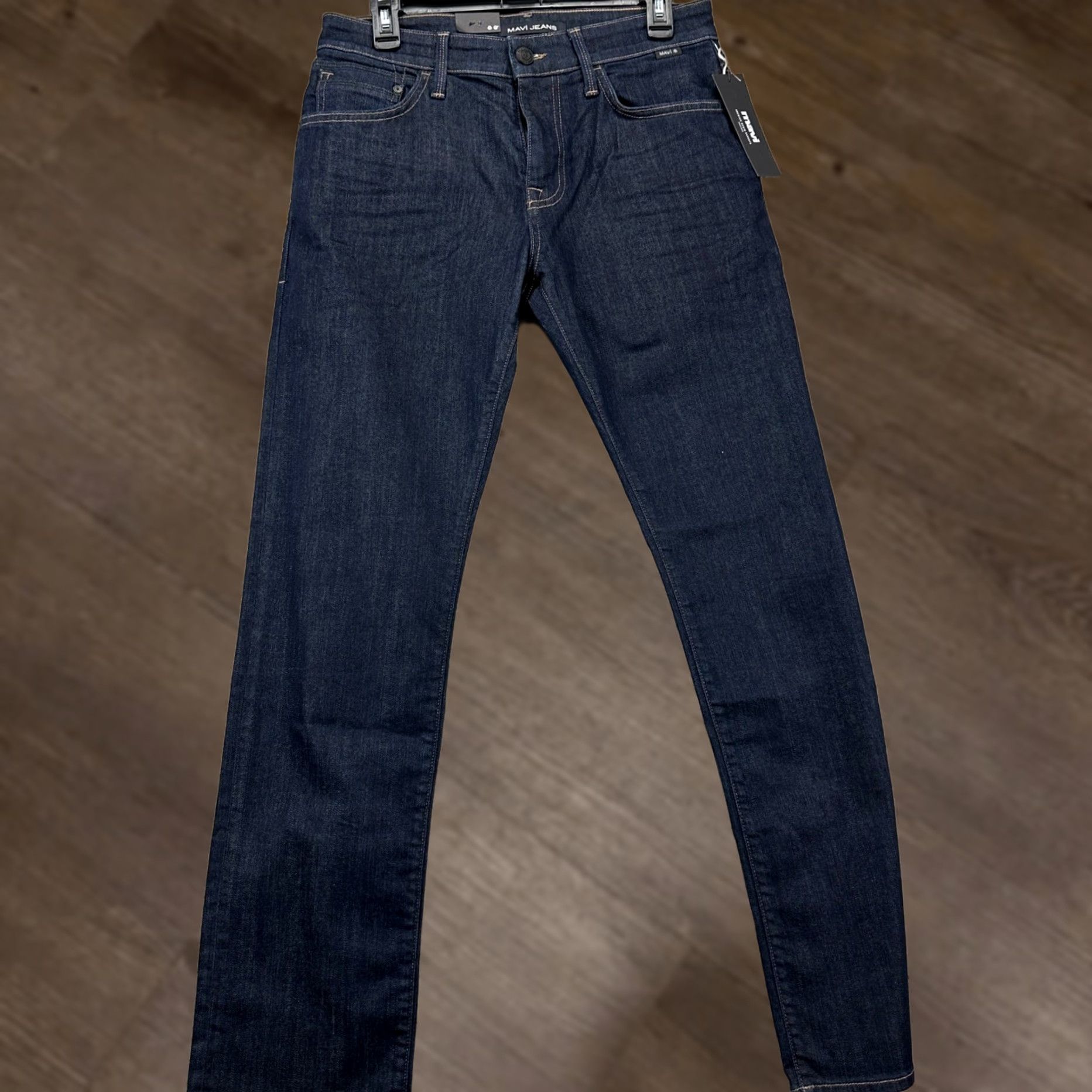 Mavi Mavi Jeans Zach Straight Leg Mens 29X32 Blue Dark Washed 5 Pockets Stretch NEW Size US 29 - 1 Thumbnail