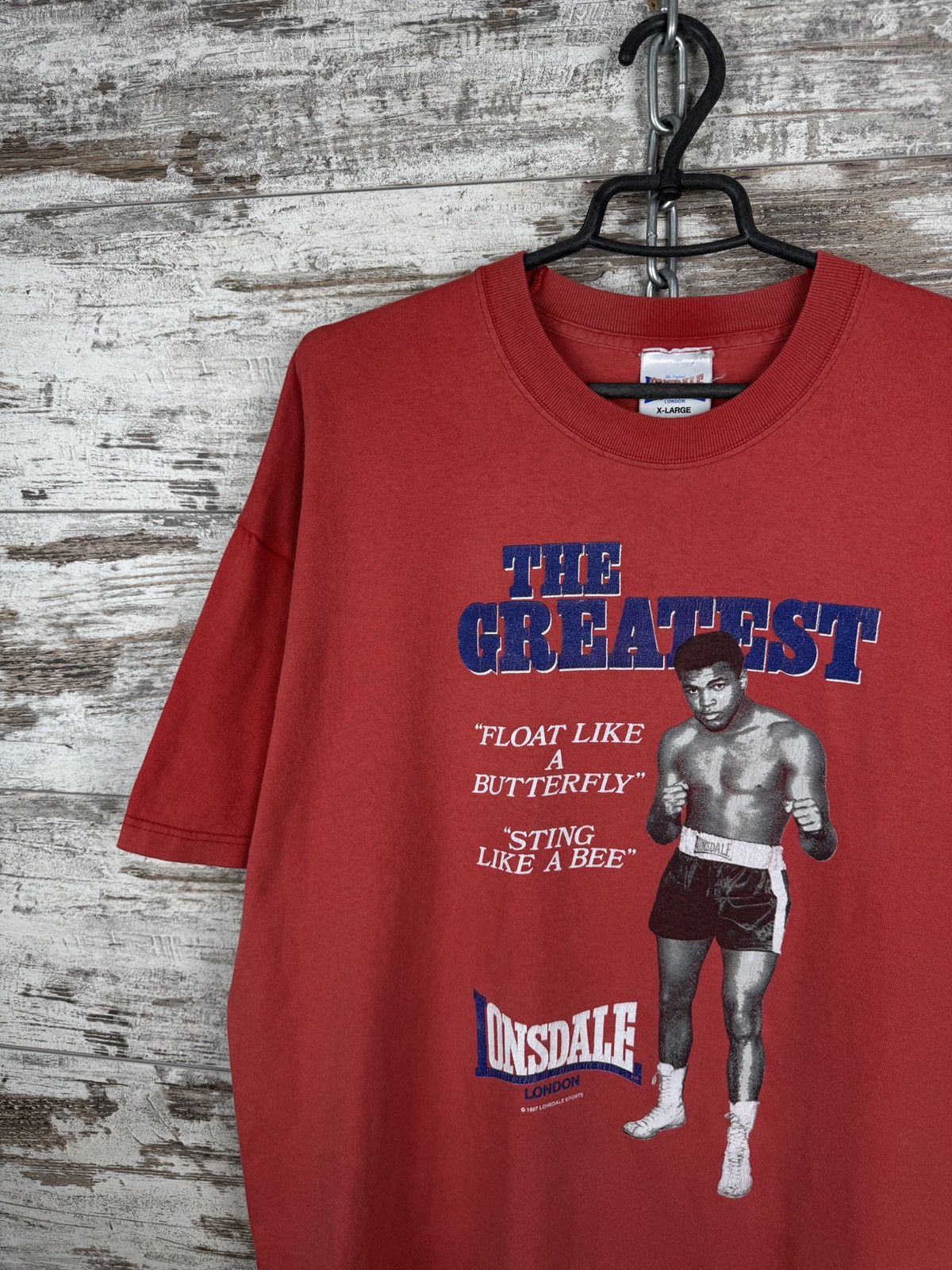 Lonsdale × Vintage Mens Vintage Lonsdale Muhammad Ali T-shirt 1997 tee rare Size US XL / EU 56 / 4 - 3 Thumbnail