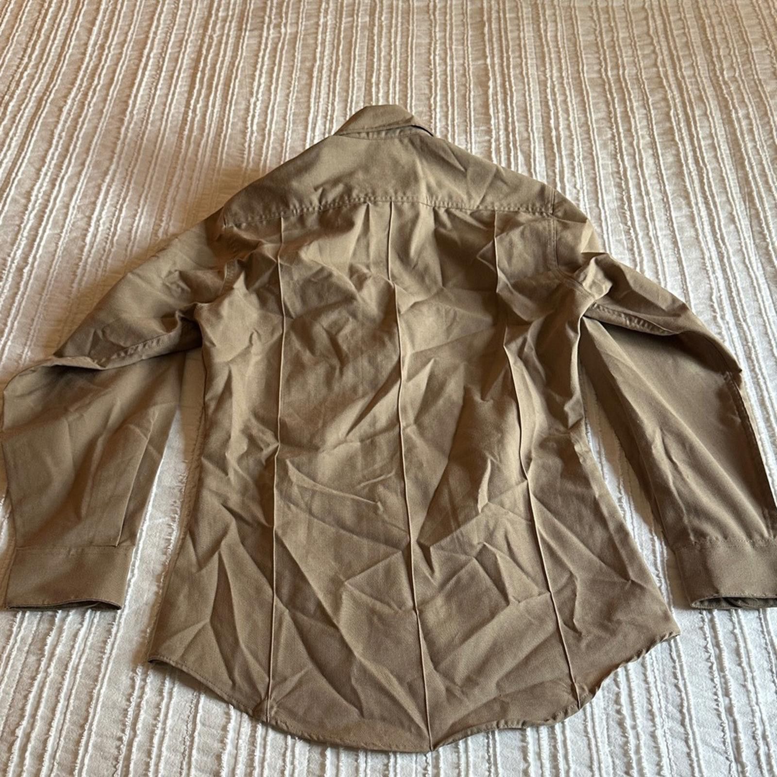 Other USMC Wool Long Sleeve Tan Military Button Down 14 x 31 Khaki Size US S / EU 44-46 / 1 - 5 Thumbnail