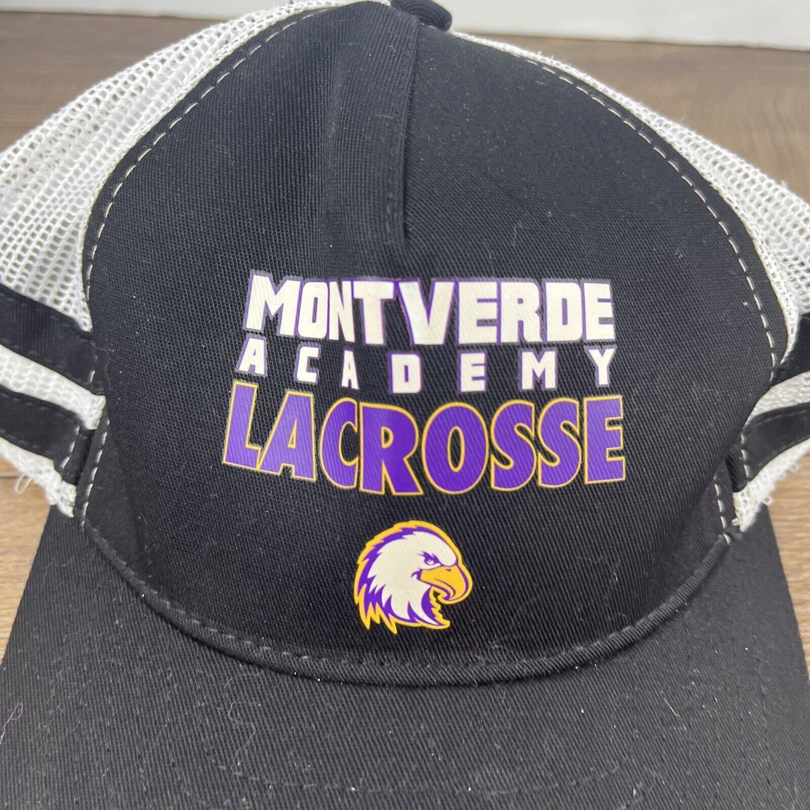 Other Mountverde Academy Lacrosse Hat Eagles Black Hat Adjustable Size ONE SIZE - 7 Thumbnail