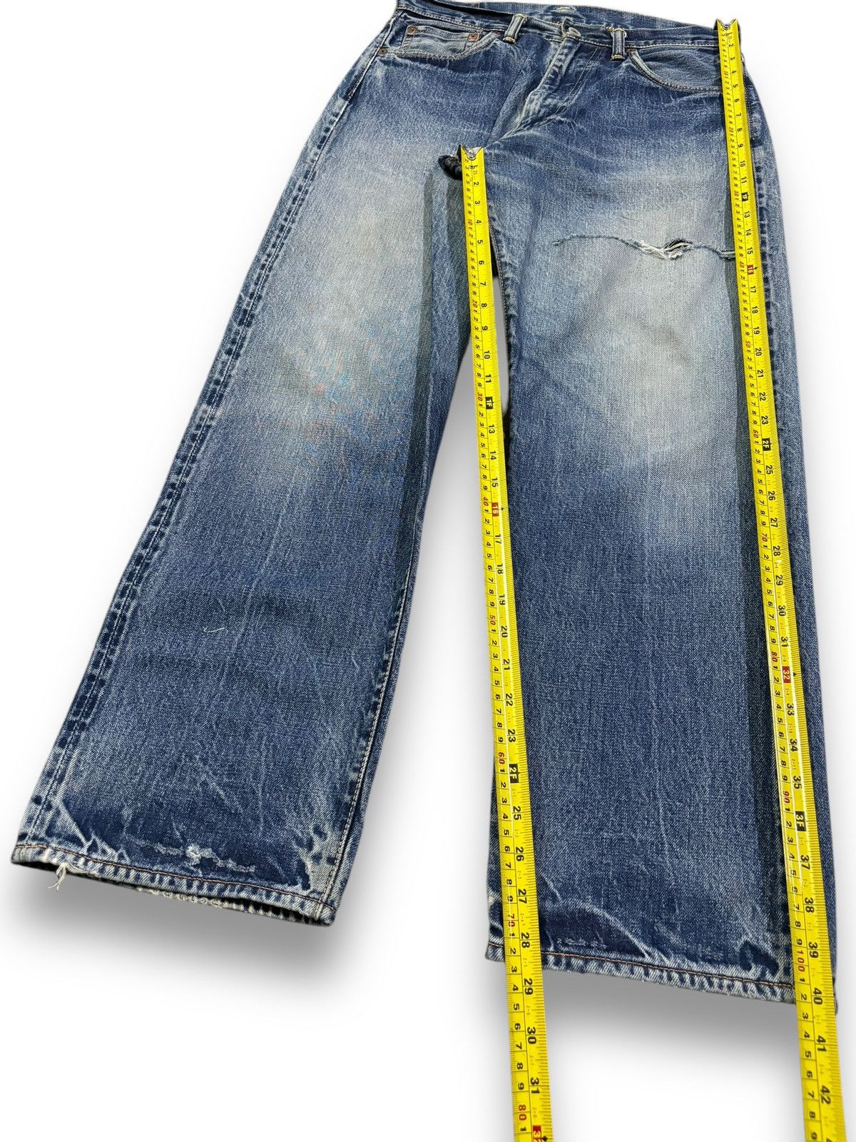 Evisu Vintage 00s Evisu Selvedge Loose Distressed Jeans by Yamane Size US 31 - 19 Thumbnail