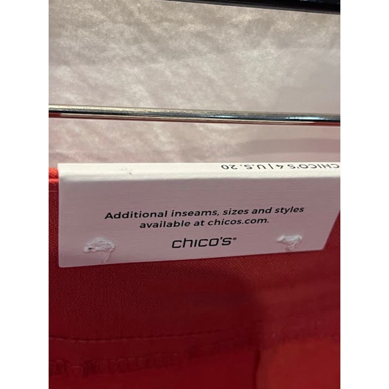 Chicos NWT Chico's Juliet Kick Flare Crop Pants Coral Zinnia Sz 20 Size 42" / US 20 - 4 Thumbnail