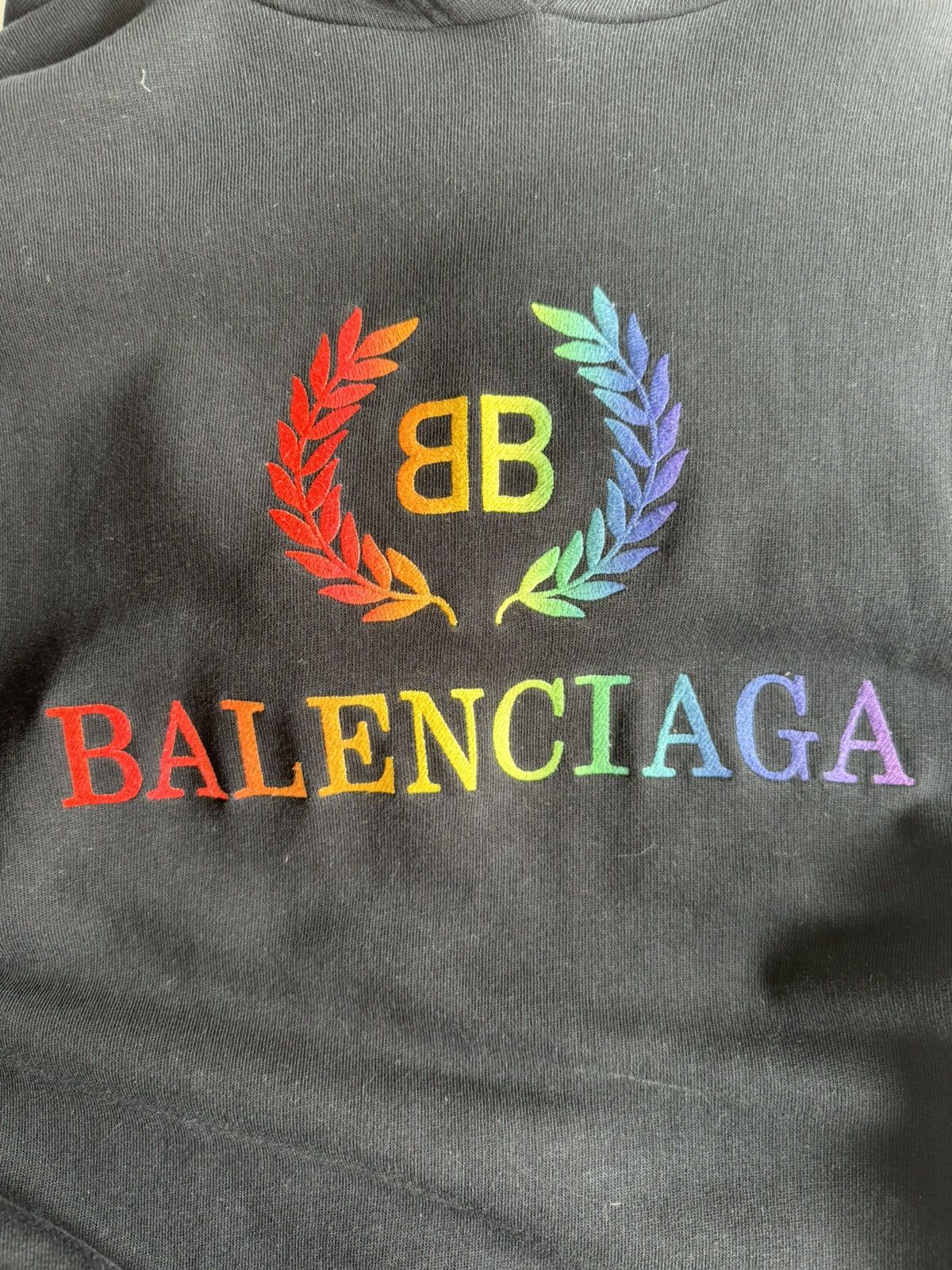 Balenciaga Balenciaga rainbow logo hoodie Size US M / EU 48-50 / 2 - 3 Thumbnail
