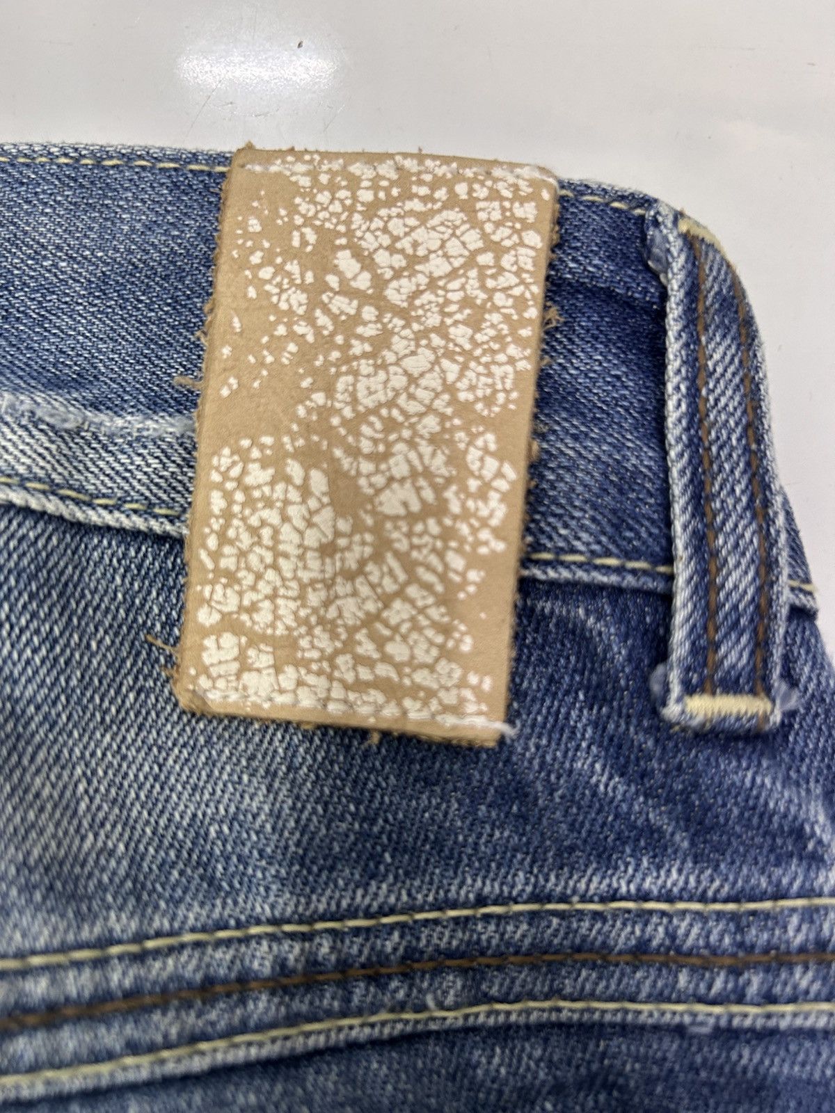 Japanese Brand × Vintage Red Pepper Y2K Wide-Leg Flare Distressed Jeans Embroidered Size US 30 / EU 46 - 11 Thumbnail