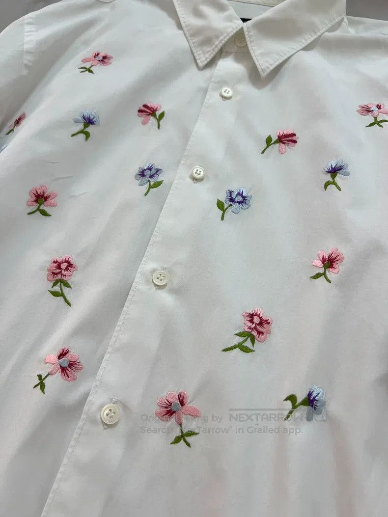Comme des Garcons Comme Des Garcons Embroidered Flower Shirt Size S / US 4 / IT 40 - 5 Thumbnail
