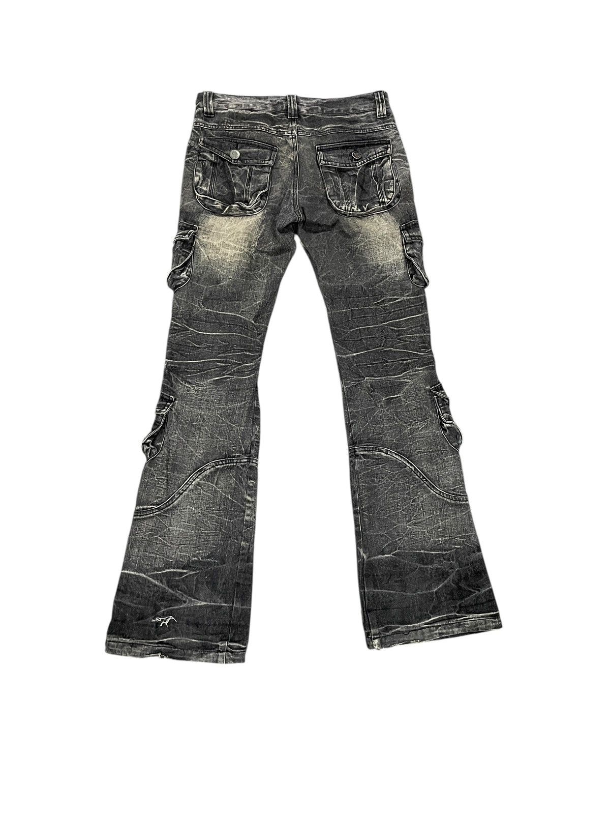 LOWBOX Lowbox Flared Distressed Stonewash Jeans Size US 31 - 8 Thumbnail
