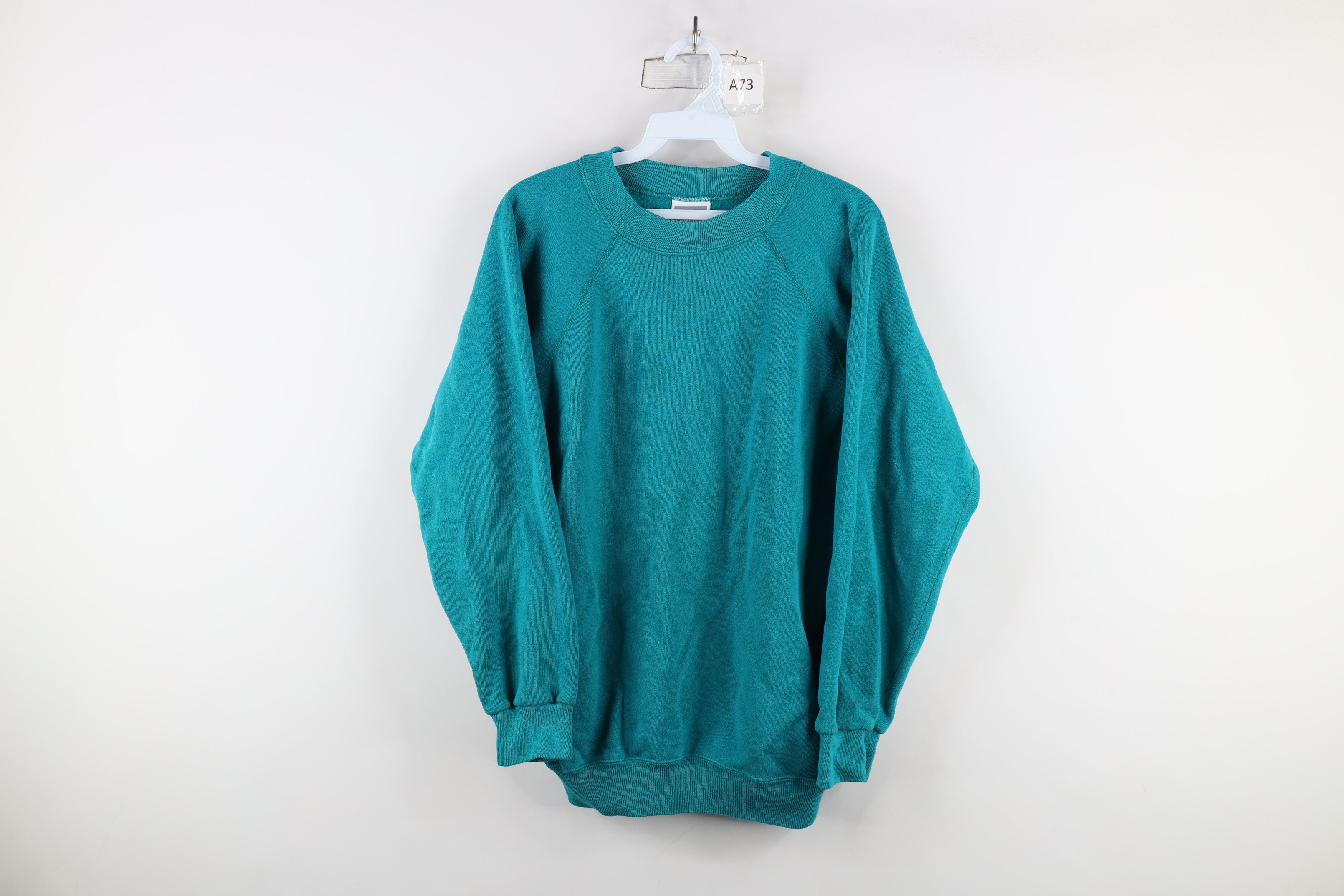 Vintage Vintage 80s 90s Streetwear Crewneck Sweatshirt Teal USA Size XL / US 12-14 / IT 48-50 - 1 Thumbnail
