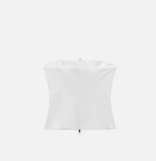 Zara ZIPPER BANDONE TOP Size L / US 10 / IT 46 - 4 Thumbnail