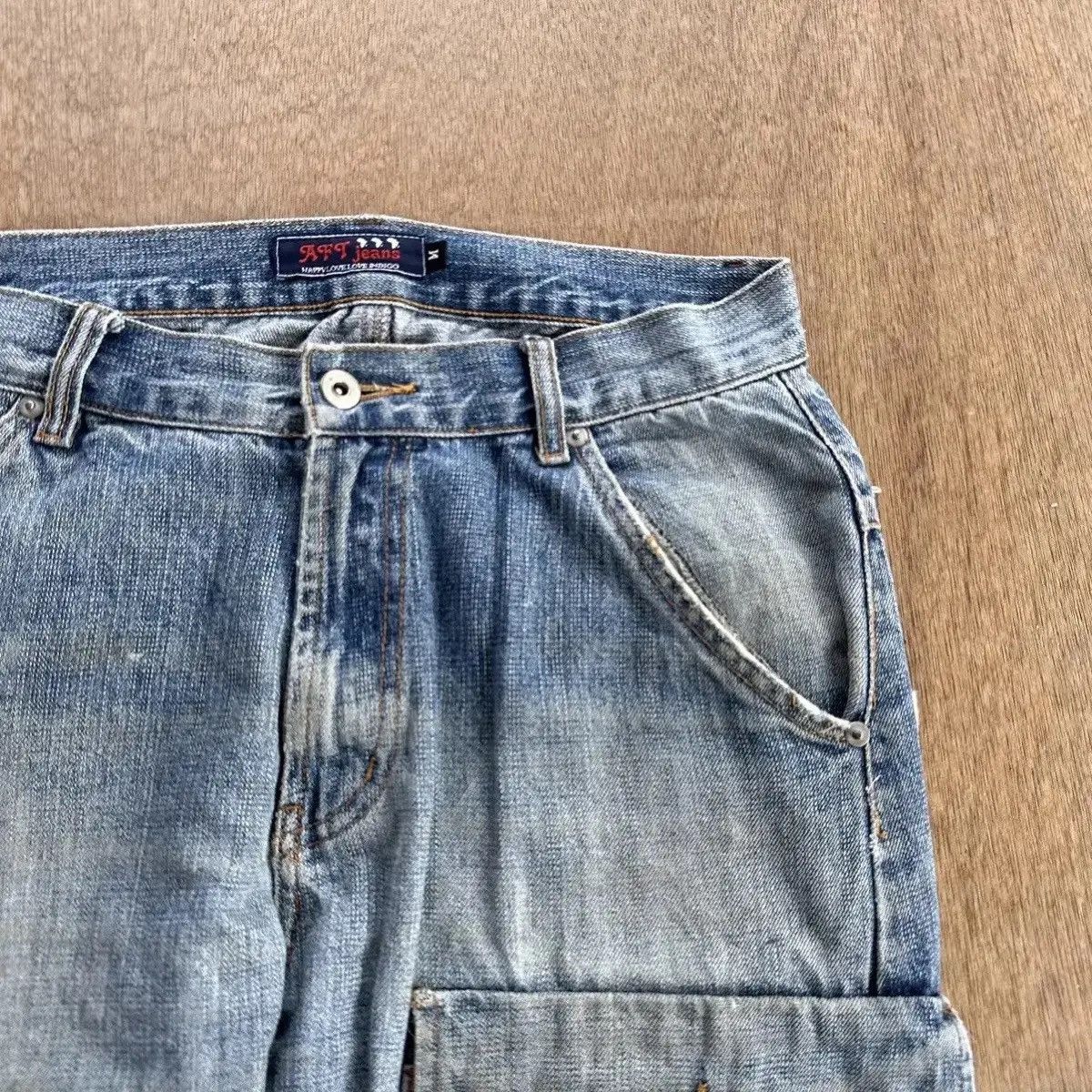 If Six Was Nine STEALS VINTAGE AFT JEAN REDLINE CURVE/BANANA LEG DENIM PANTS Size US 30 / EU 46 - 5 Thumbnail